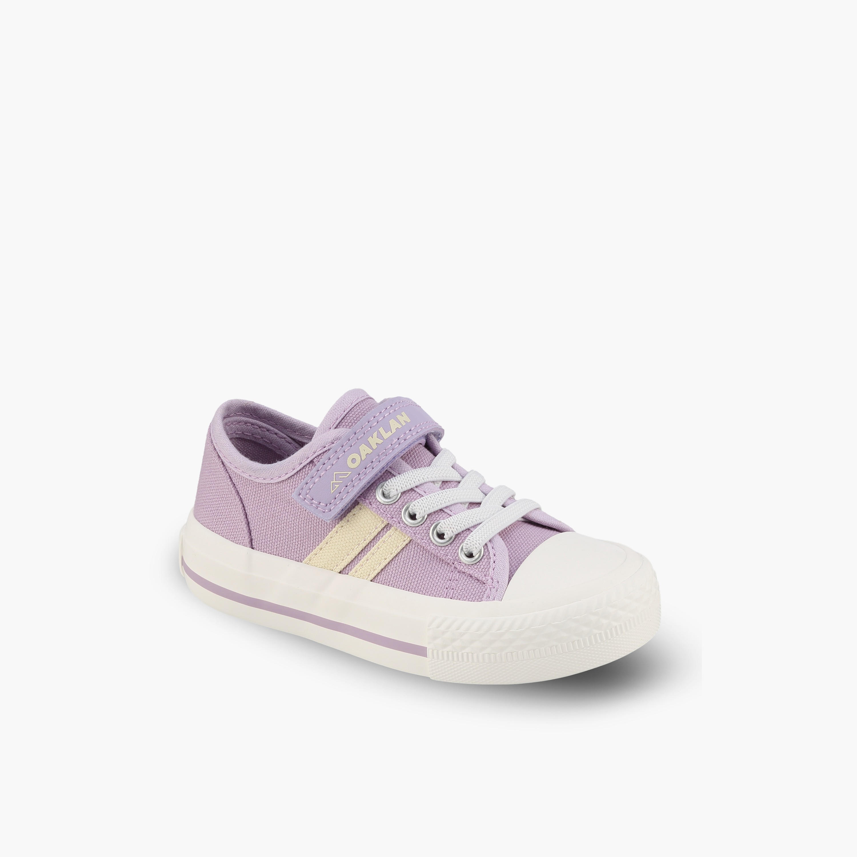Oaklan by Shoexpress Girls Striped Lace-Up Ankle Sneakers-baby-girls-shoes-closedshoes-image-2