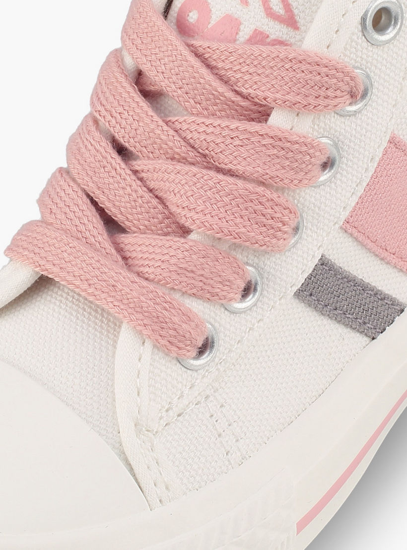 Oaklan by Shoexpress Girls Striped Lace-Up Sneakers-girls-shoes-sneakers-image-4