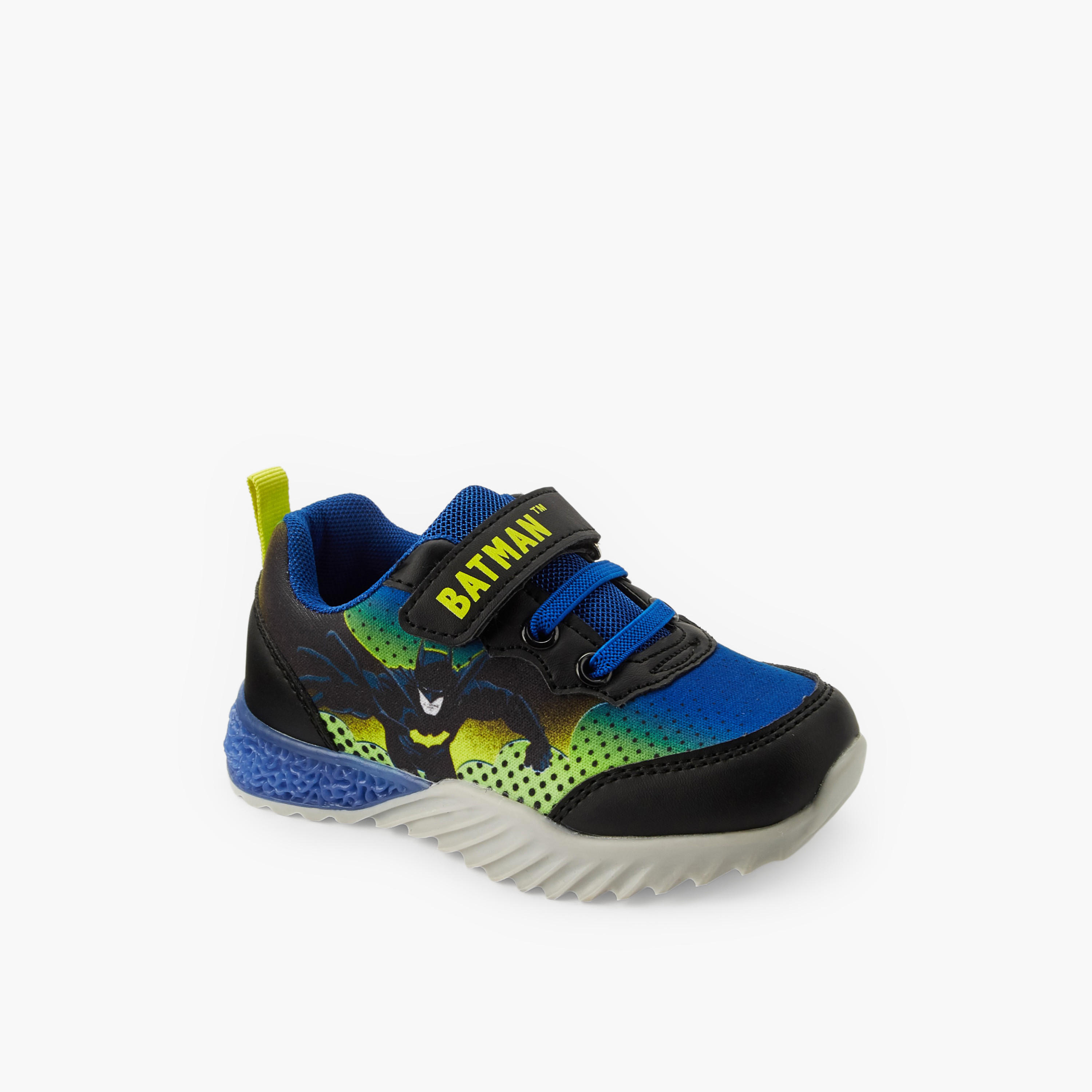 حذاء سنيكرز طول الكاحل بطبعات باتمان وشريط إغلاق للأطفال من مارفل-boys-shoes-sneakers-image-2