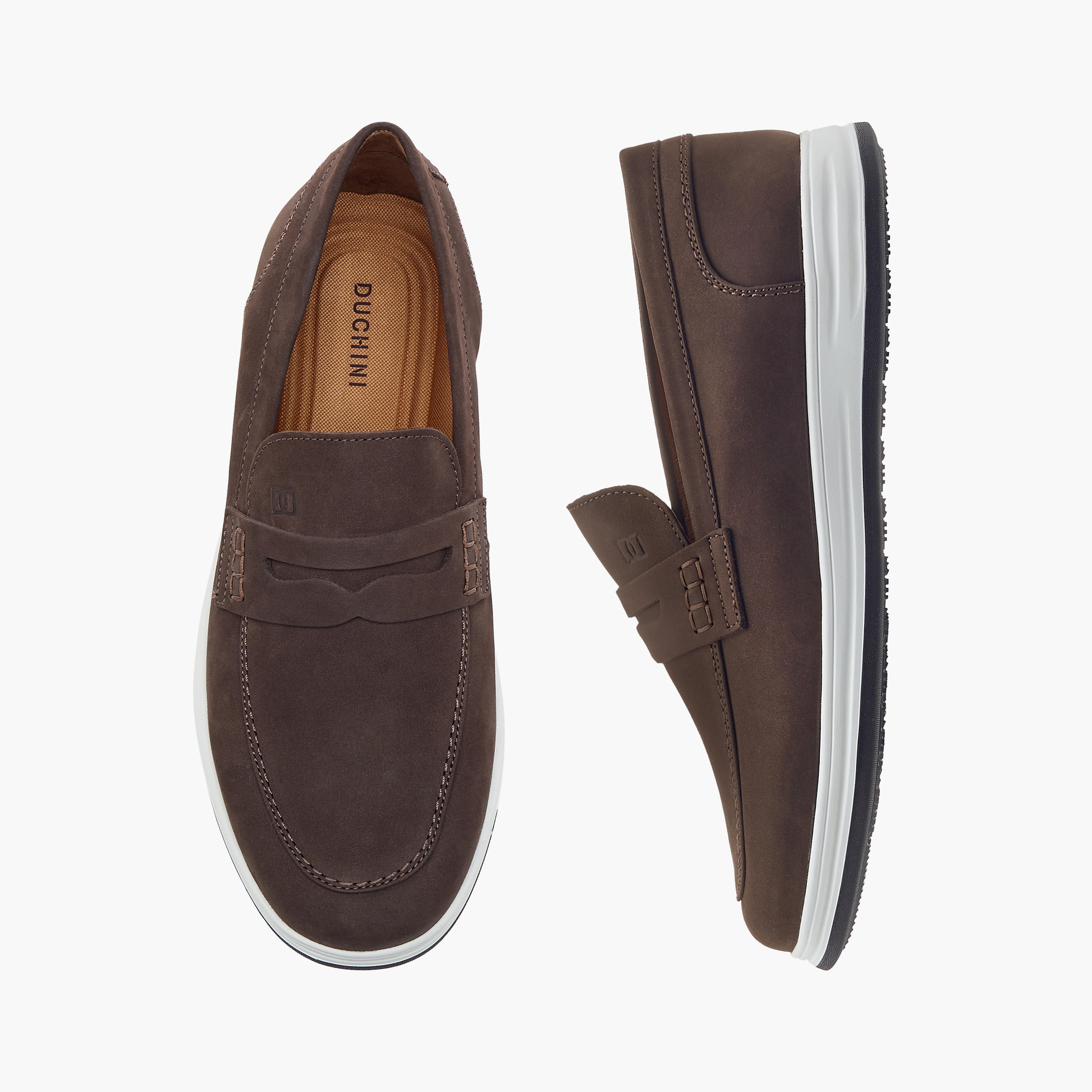 Duchini Men's Leather Cutout Detail Slip-On Loafers-men-shoes-loafersandmoccasins-image-1