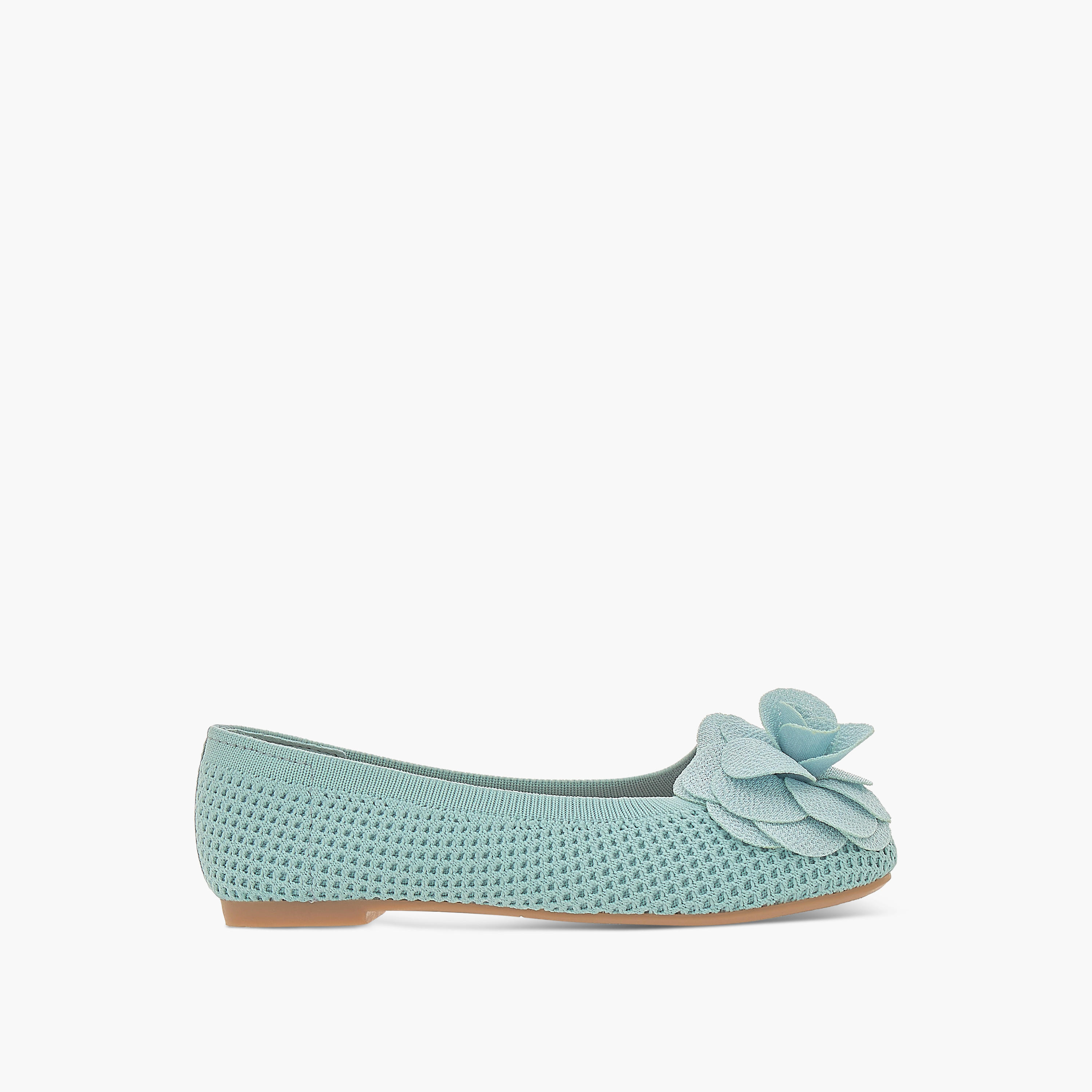 Flora Bella Floral Detail Slip-On Ballerina Shoes-girls-shoes-ballerinas-image-3