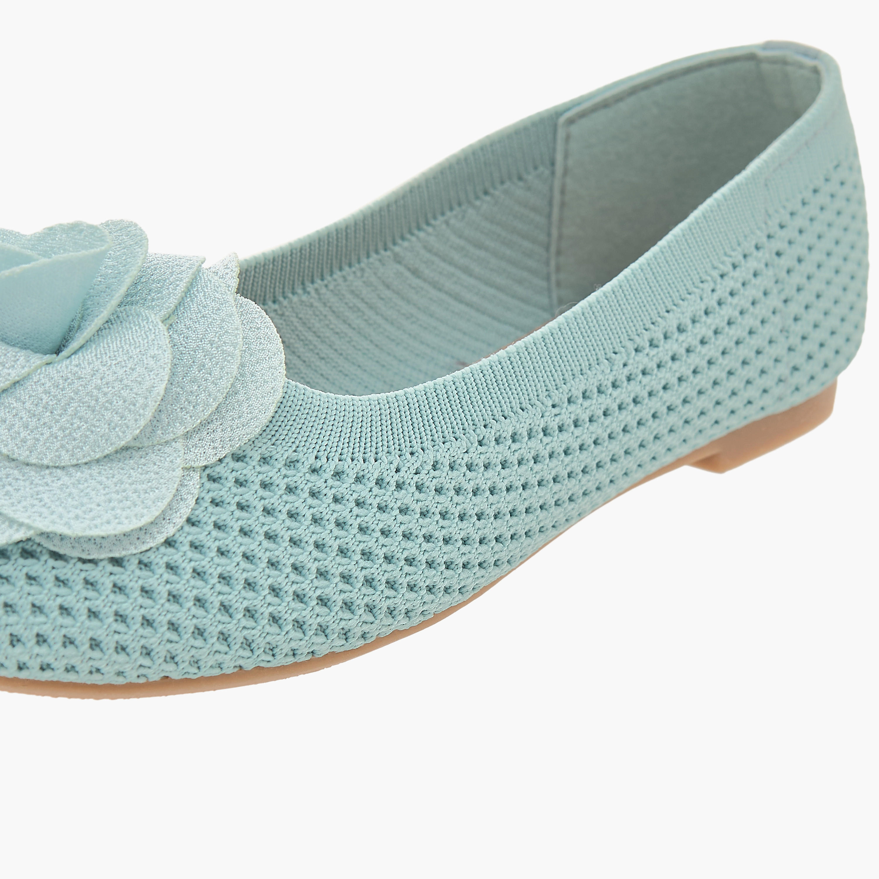 Flora Bella Floral Detail Slip-On Ballerina Shoes-girls-shoes-ballerinas-image-6