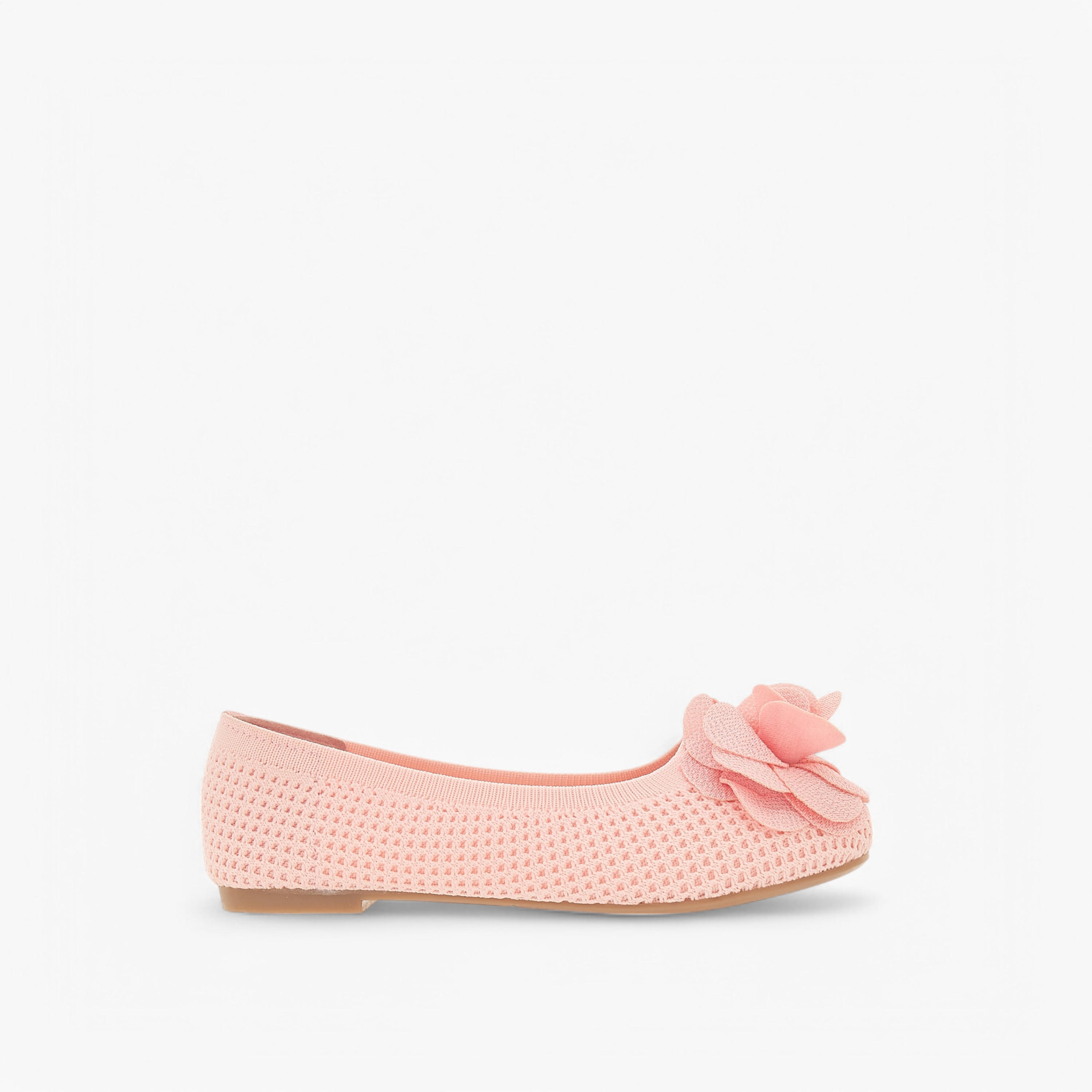 Flora Bella Floral Detail Slip-On Ballerina Shoes-girls-shoes-ballerinas-image-3