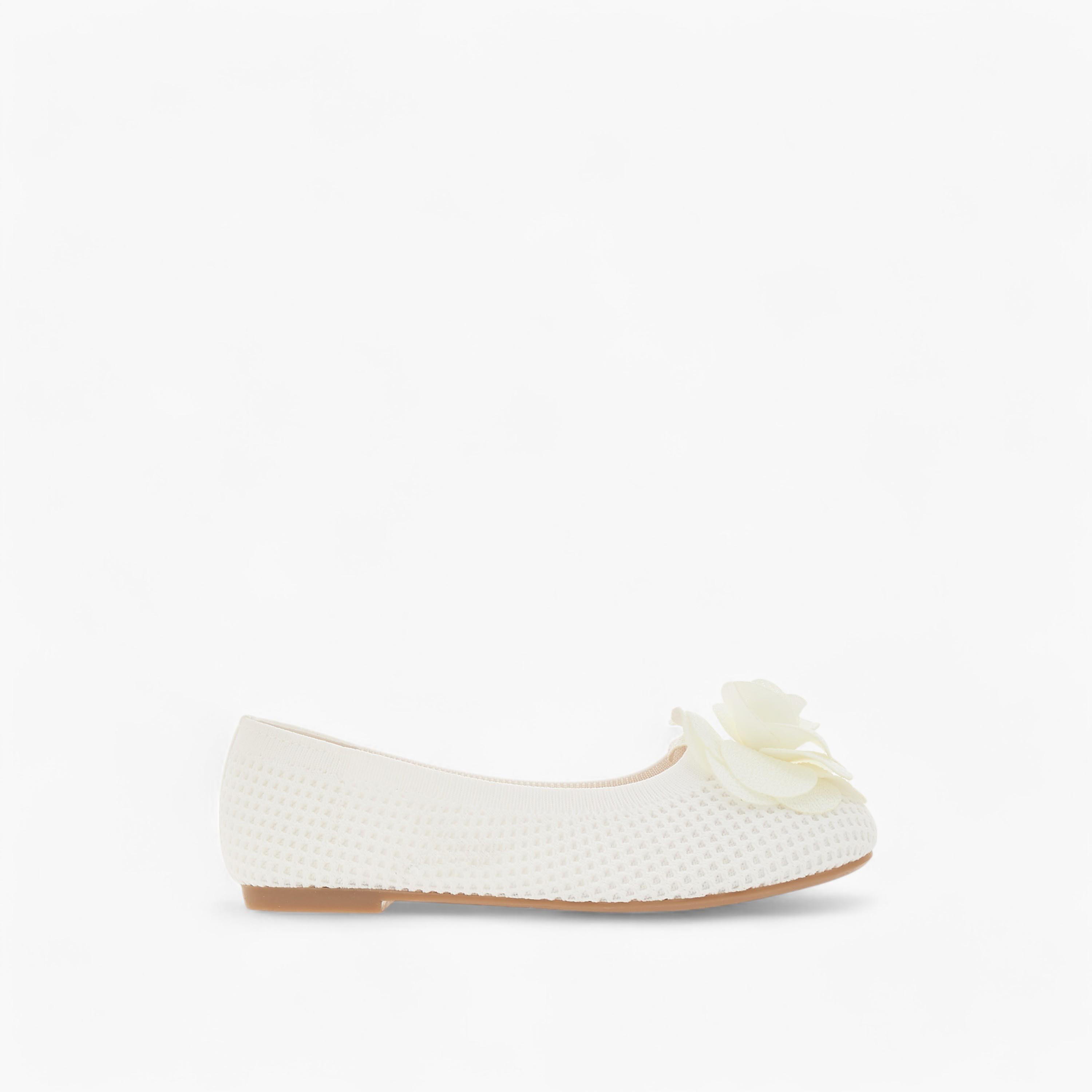 Flora Bella Floral Detail Slip-On Ballerina Shoes-girls-shoes-ballerinas-image-3