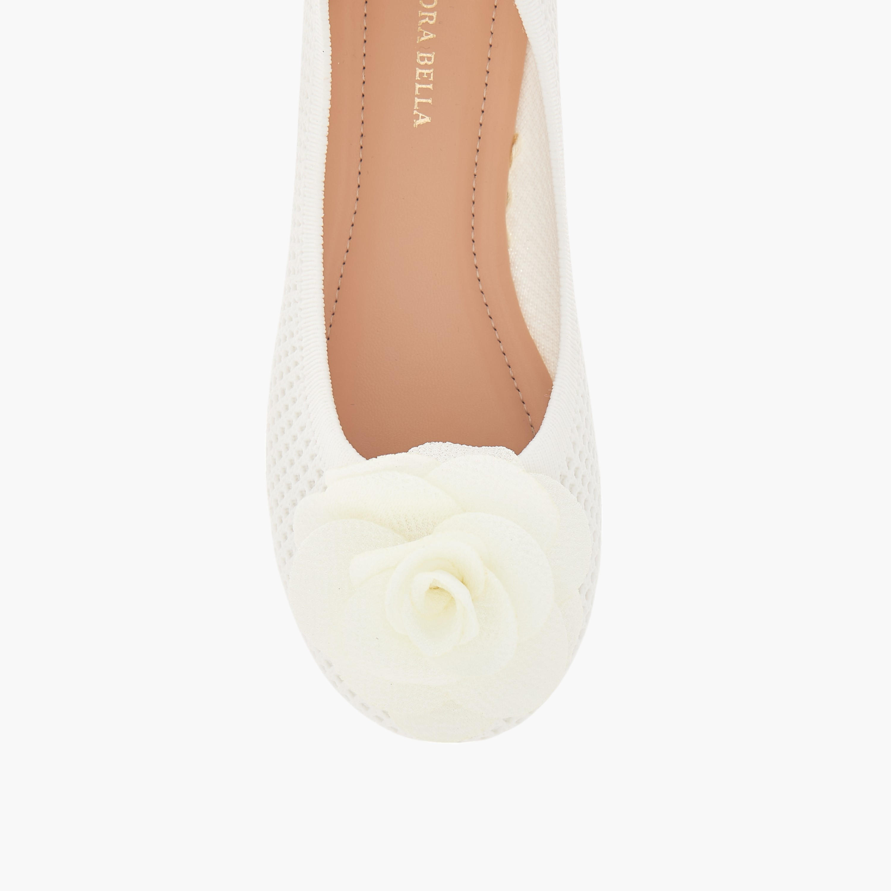 Flora Bella Floral Detail Slip-On Ballerina Shoes-girls-shoes-ballerinas-image-4