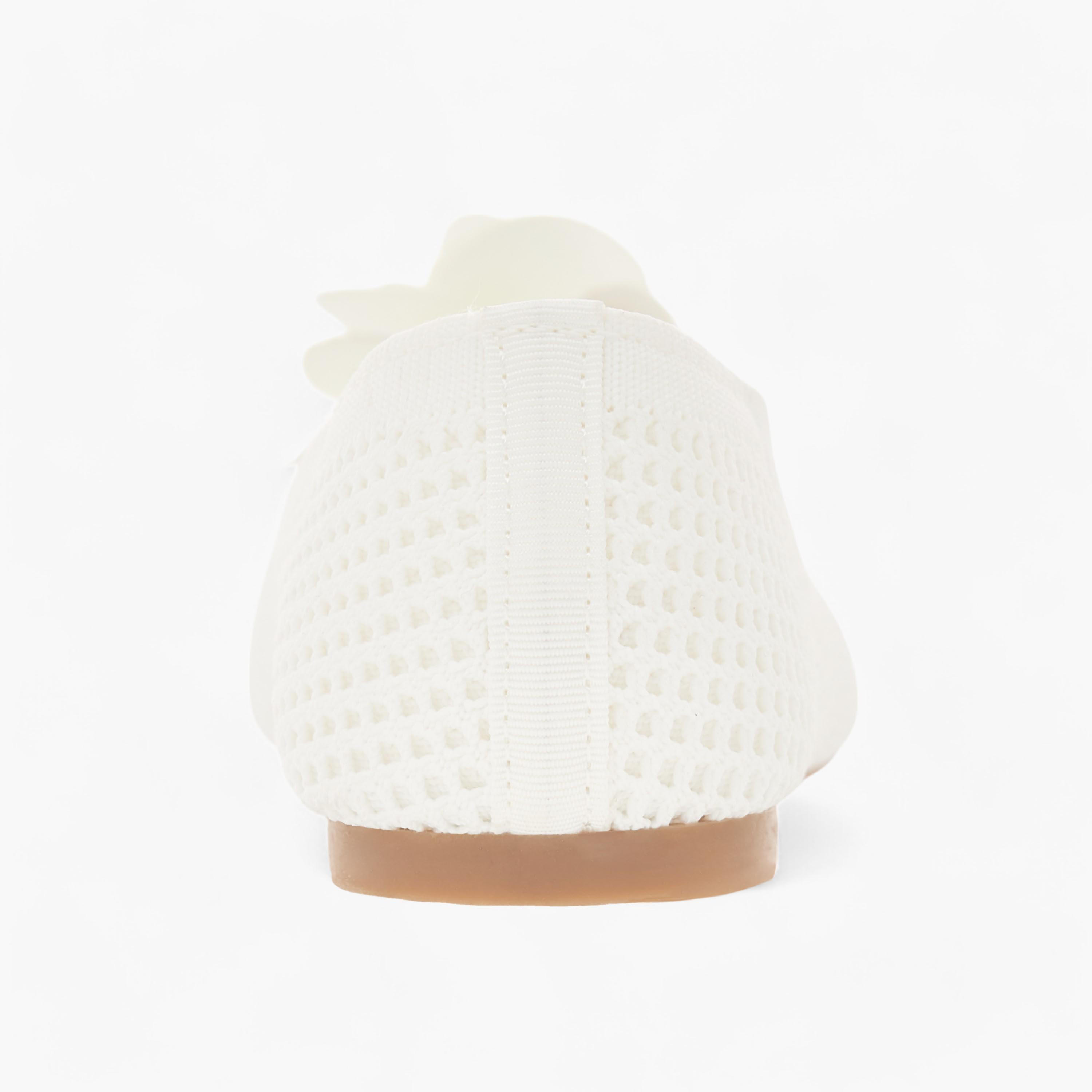Flora Bella Floral Detail Slip-On Ballerina Shoes-girls-shoes-ballerinas-image-5