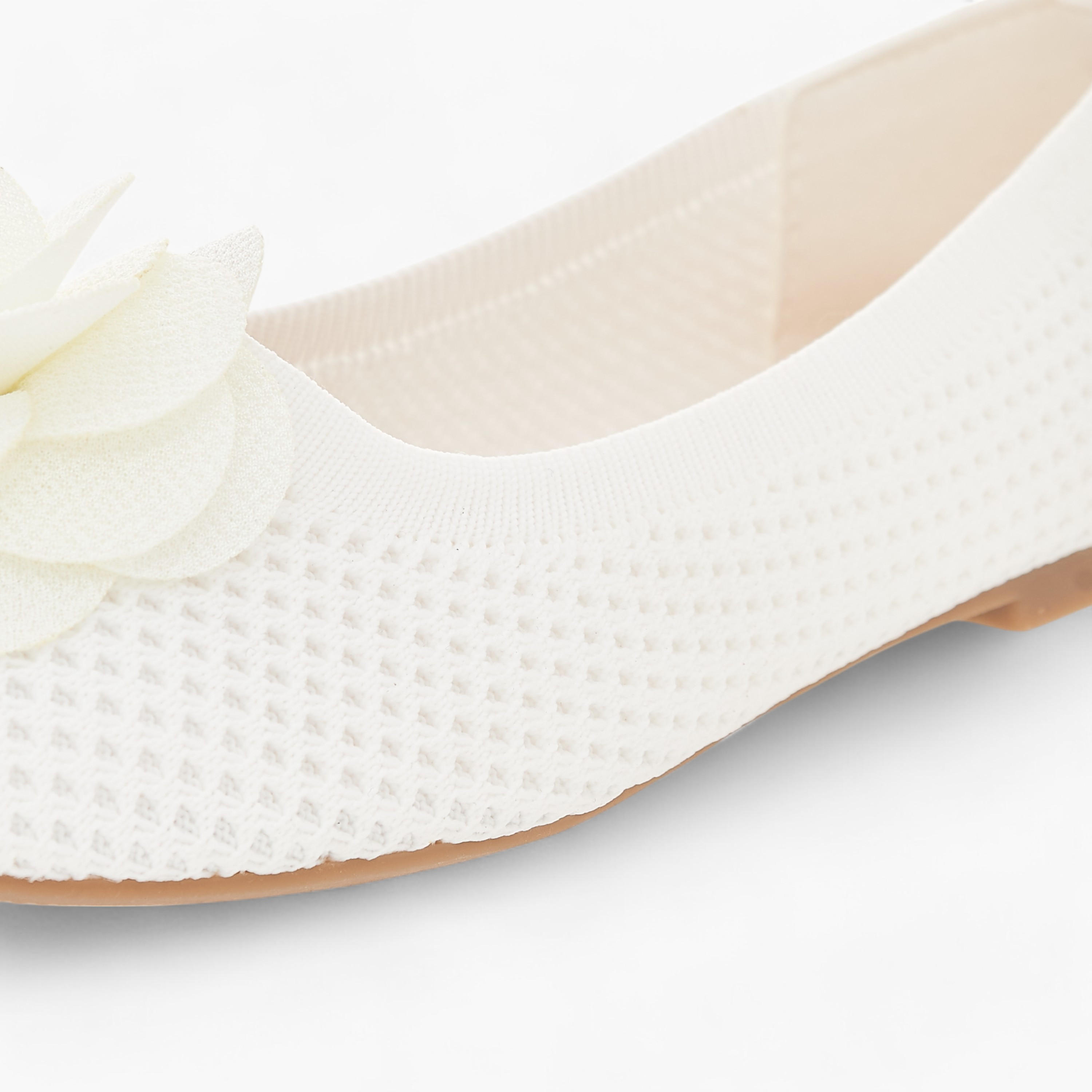 Flora Bella Floral Detail Slip-On Ballerina Shoes-girls-shoes-ballerinas-image-6