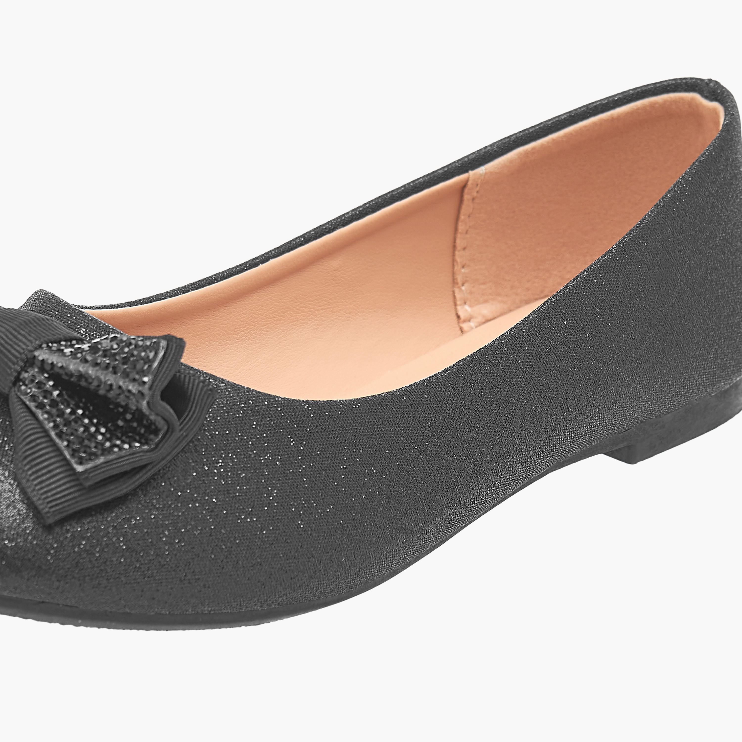 Flora Bella Bow Embellished Slip-On Ballerina Shoes-girls-shoes-ballerinas-image-6