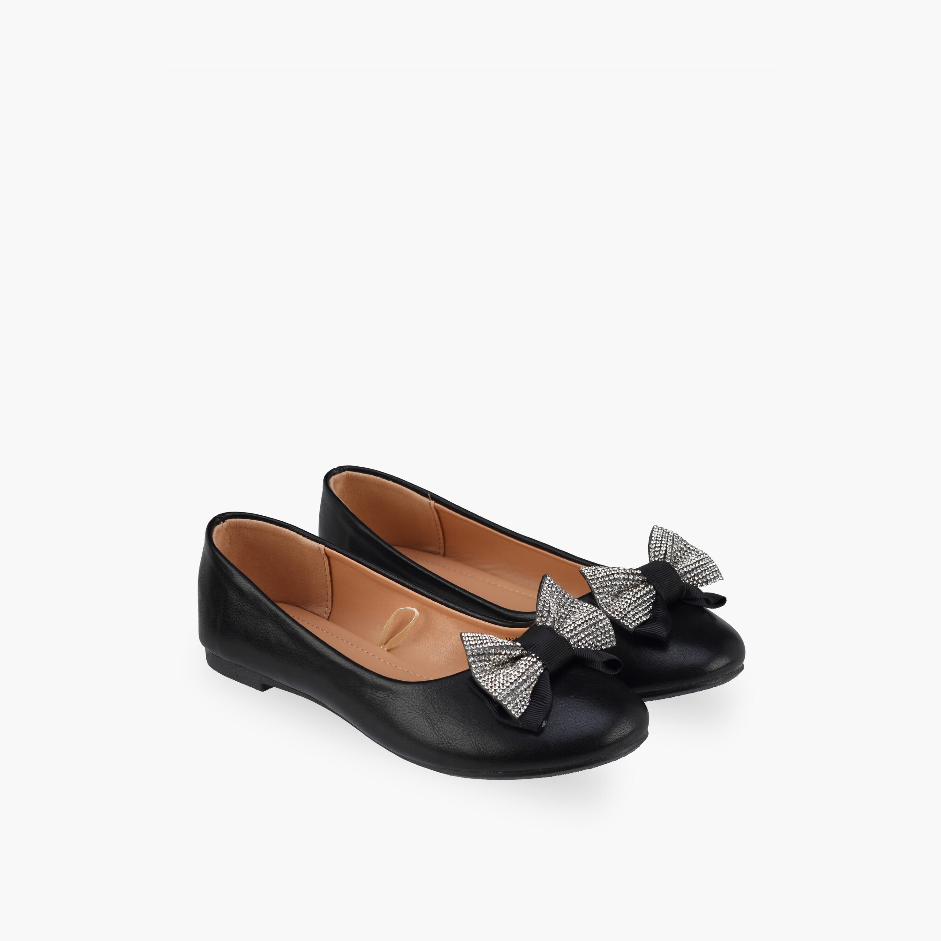 Flora Bella Girls Bow Embellished Ballerina Shoes-girls-shoes-ballerinas-image-1