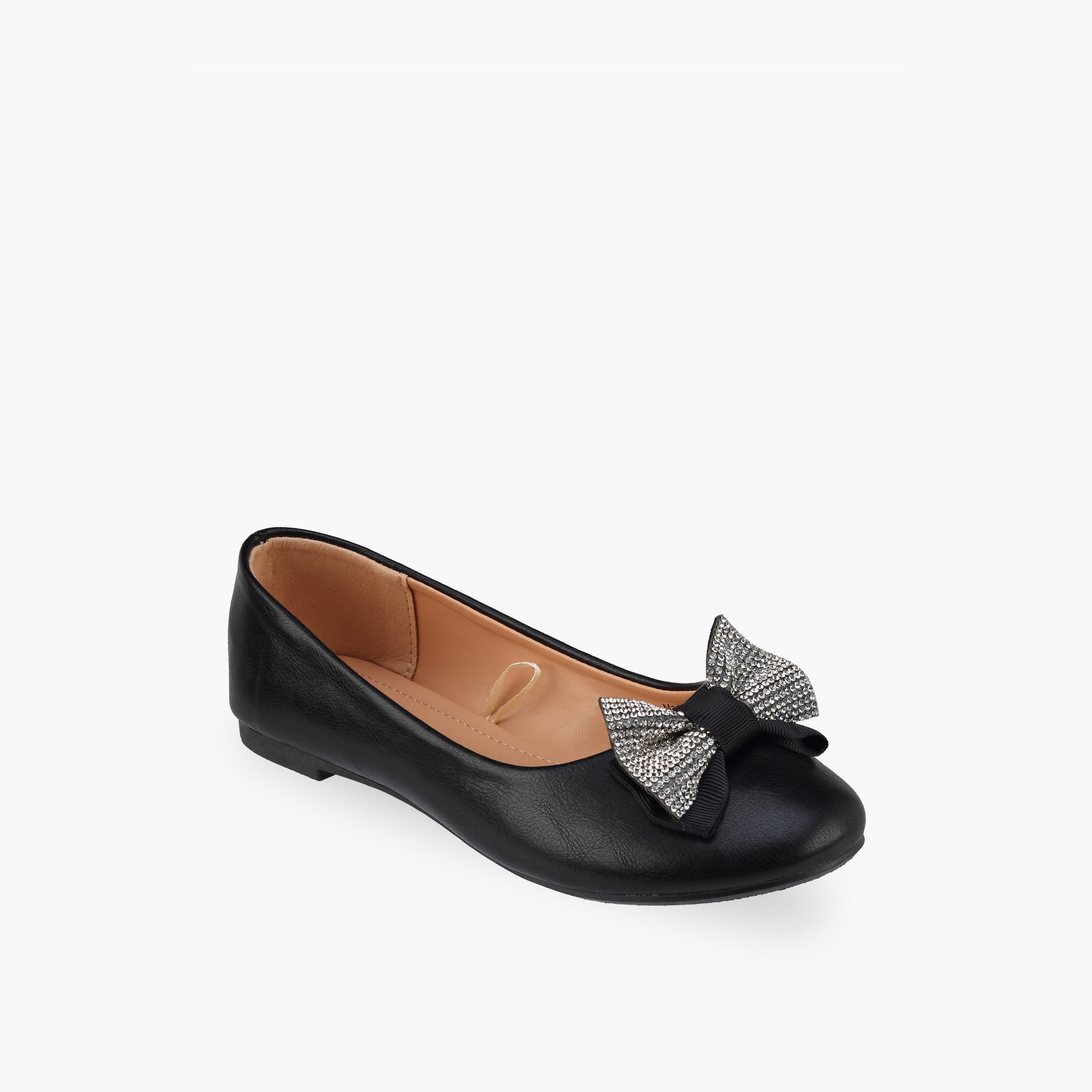 Flora Bella Girls Bow Embellished Ballerina Shoes-girls-shoes-ballerinas-image-2