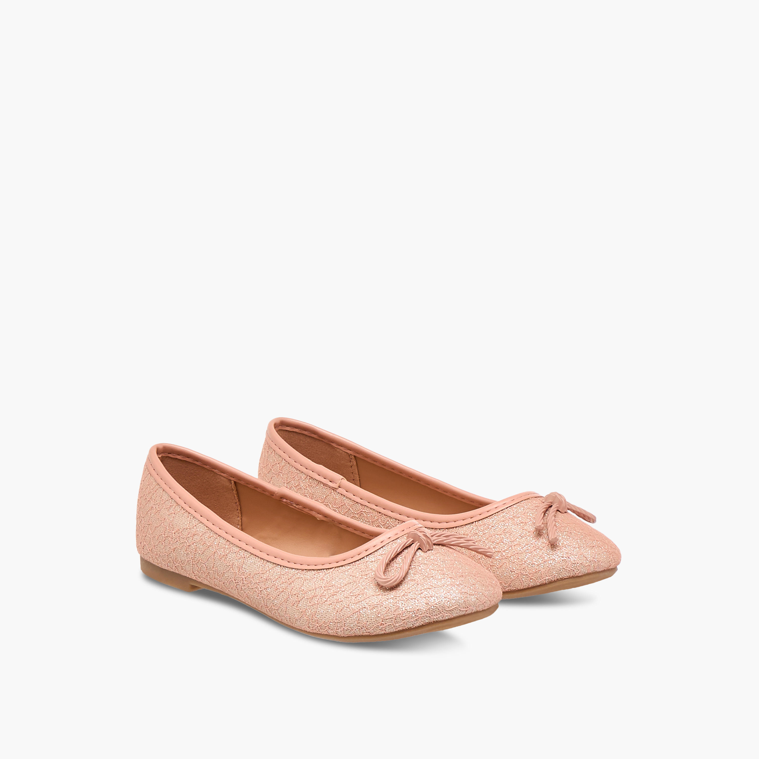حذاء باليرينا سهل الارتداء بزينة فيونكة من فلورا بيلا-girls-shoes-ballerinas-image-1
