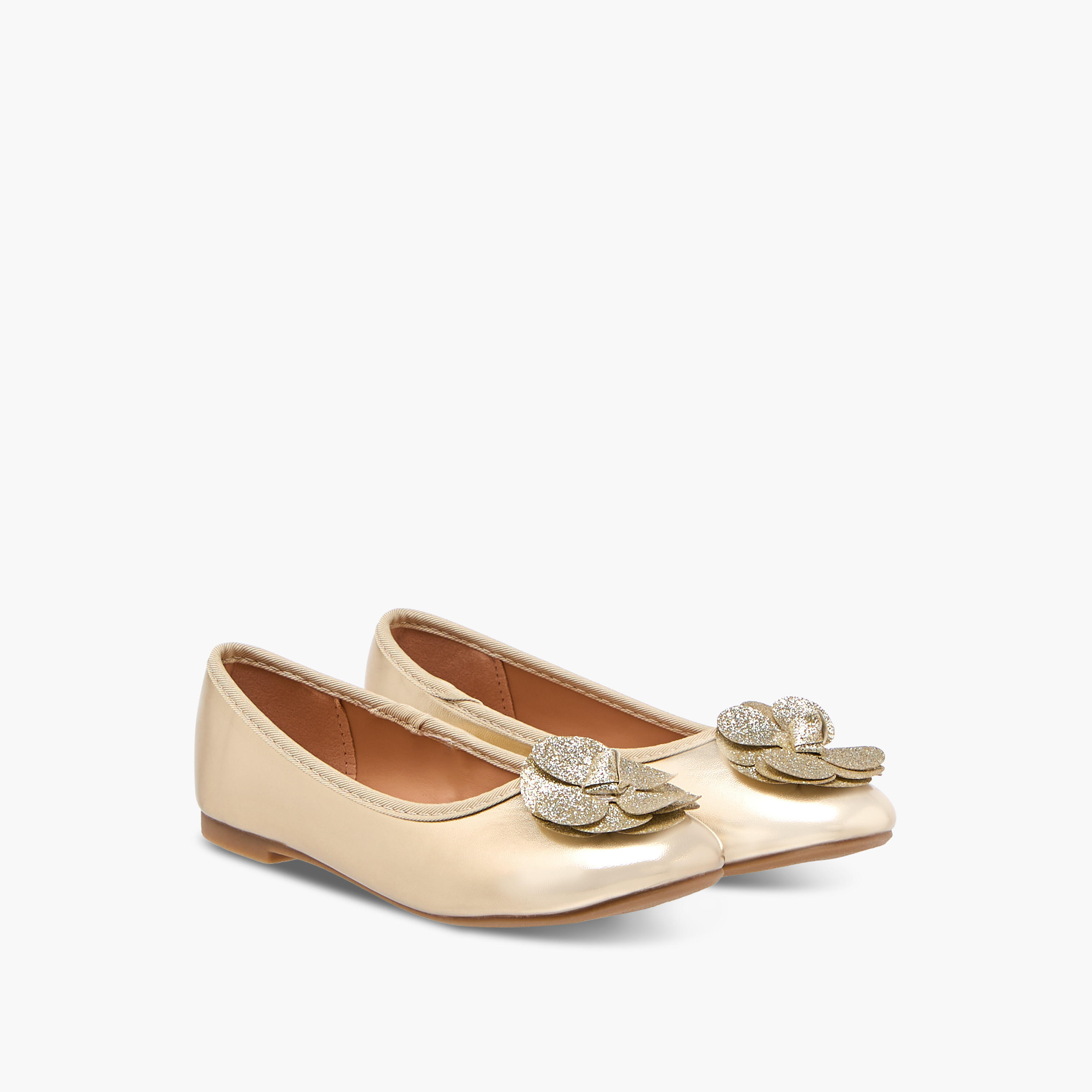 حذاء باليرينا سهل الارتداء بتفاصيل زينة من فلورا بيلا-girls-shoes-ballerinas-image-1