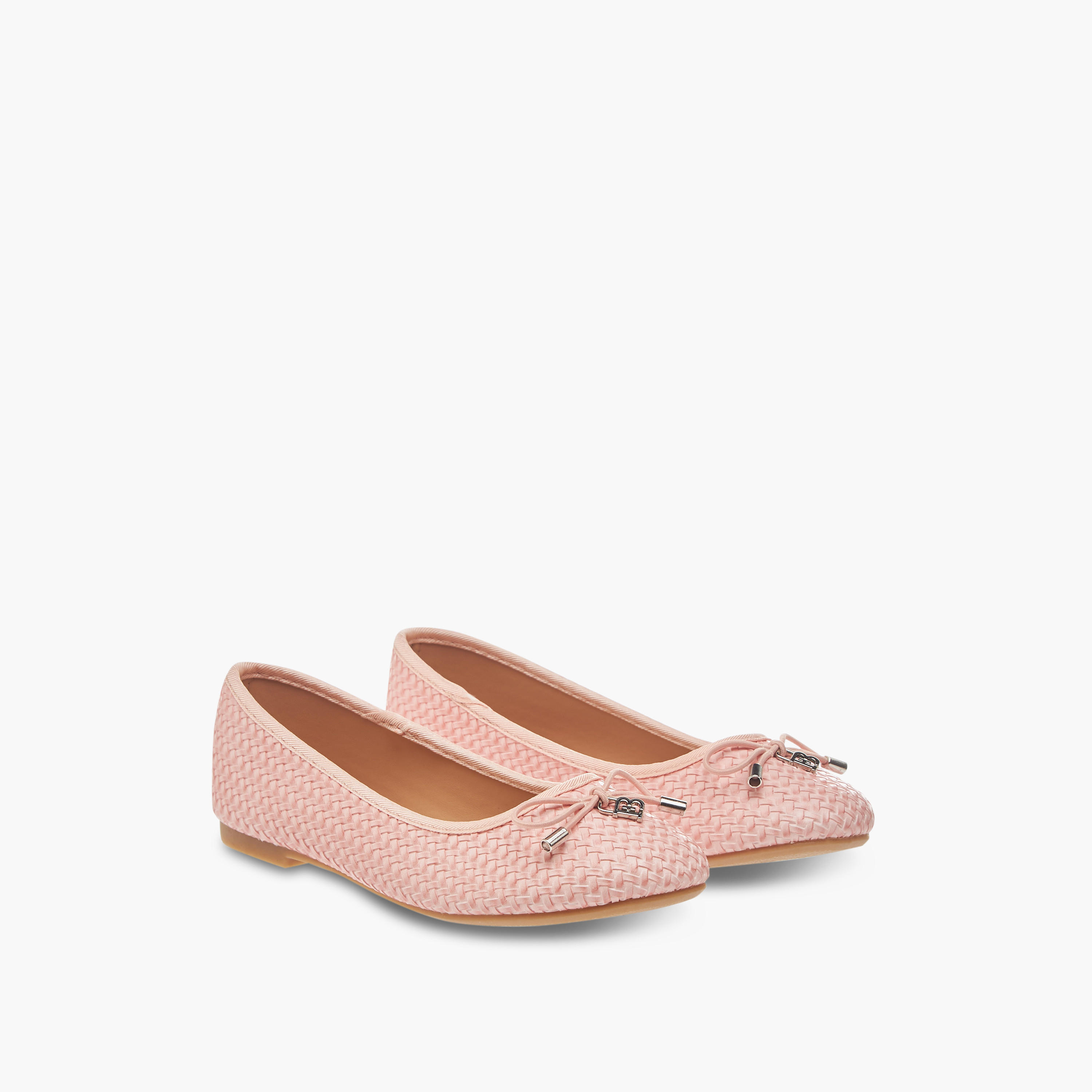 Flora Bella Bow Detail Slip-On Ballerina Shoes-girls-shoes-ballerinas-image-1