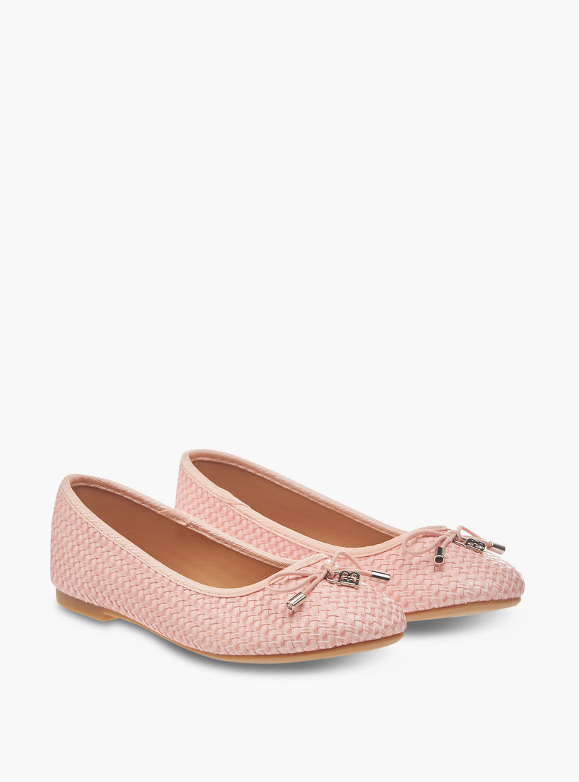 Flora Bella Bow Detail Slip-On Ballerina Shoes-girls-shoes-ballerinas-image-1