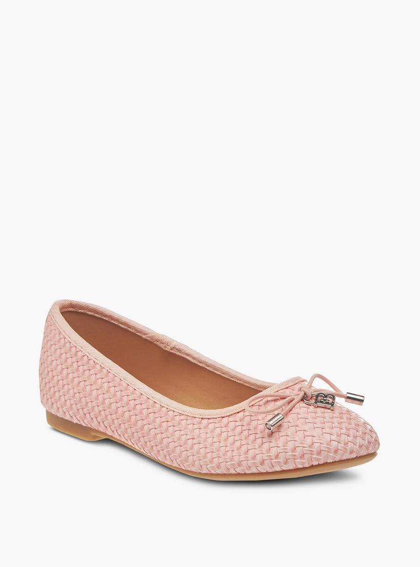 Flora Bella Bow Detail Slip-On Ballerina Shoes-girls-shoes-ballerinas-image-2