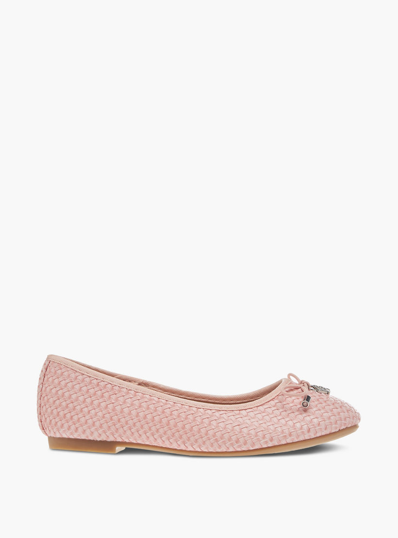 Flora Bella Bow Detail Slip-On Ballerina Shoes-girls-shoes-ballerinas-image-3