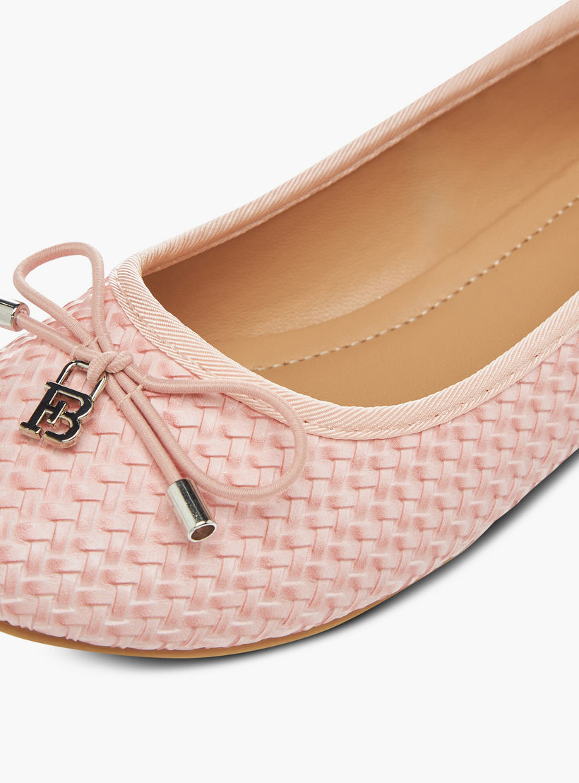 Flora Bella Bow Detail Slip-On Ballerina Shoes-girls-shoes-ballerinas-image-6