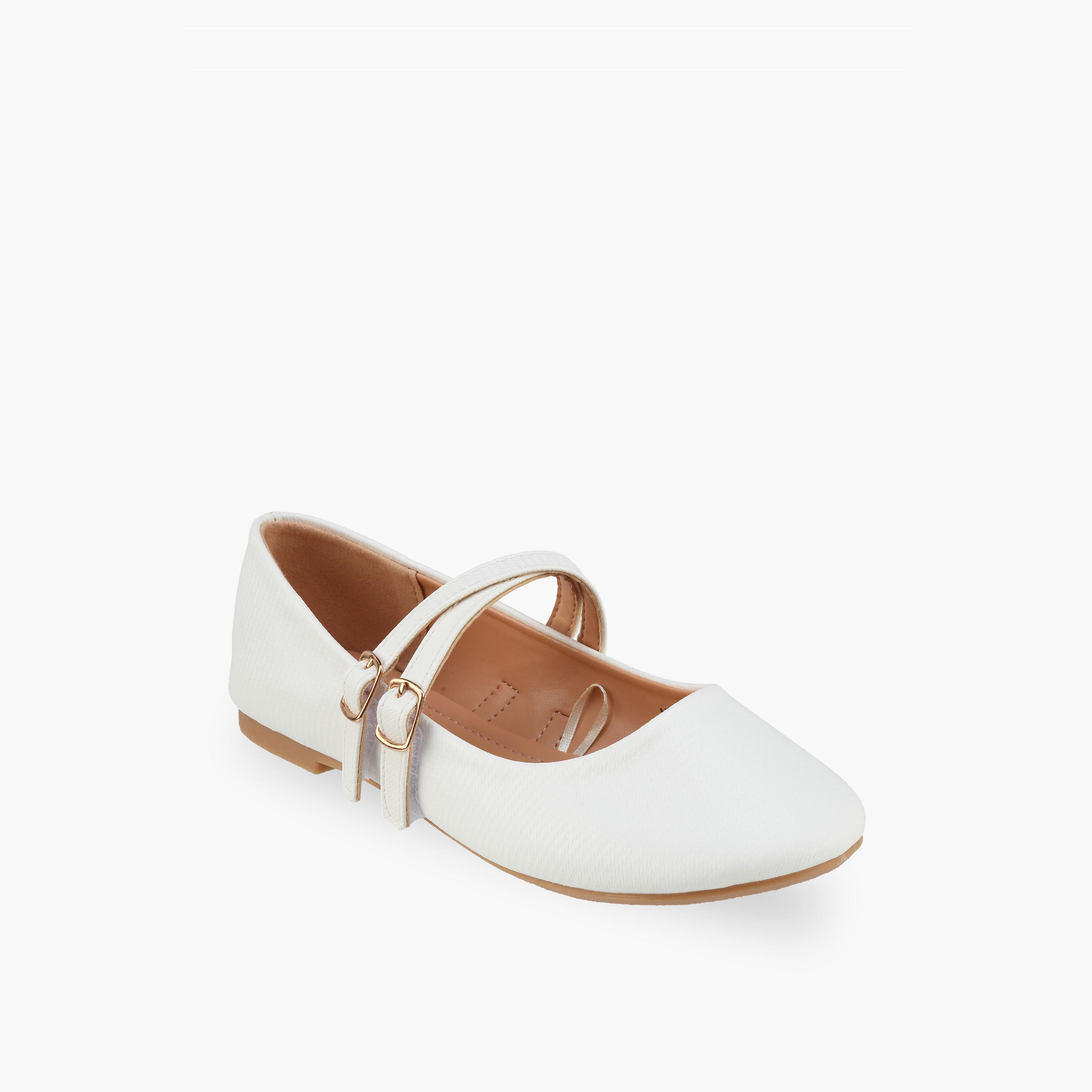 حذاء ماري جين بارز الملمس للبنات من فلورا بيلا-girls-shoes-maryjanes-image-2