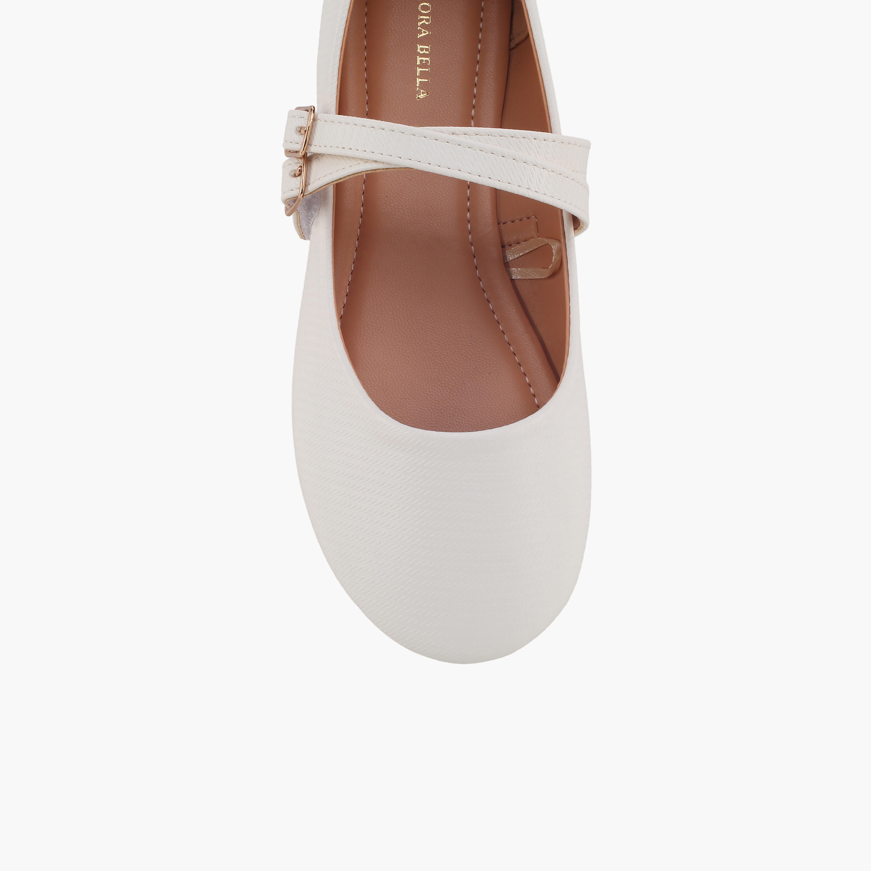 حذاء ماري جين بارز الملمس للبنات من فلورا بيلا-girls-shoes-maryjanes-image-4
