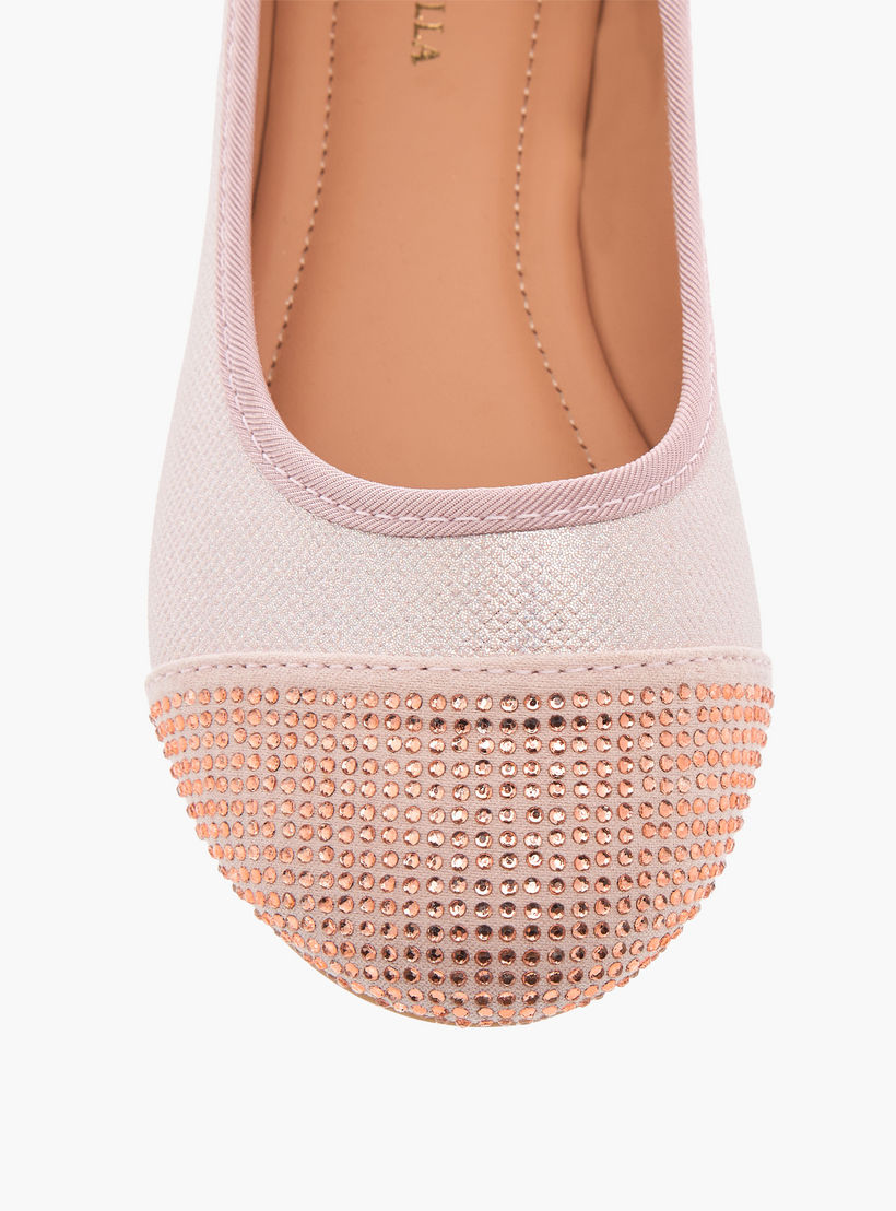 Flora Bella Embellished Slip-On Ballerina Shoes-girls-shoes-ballerinas-image-4