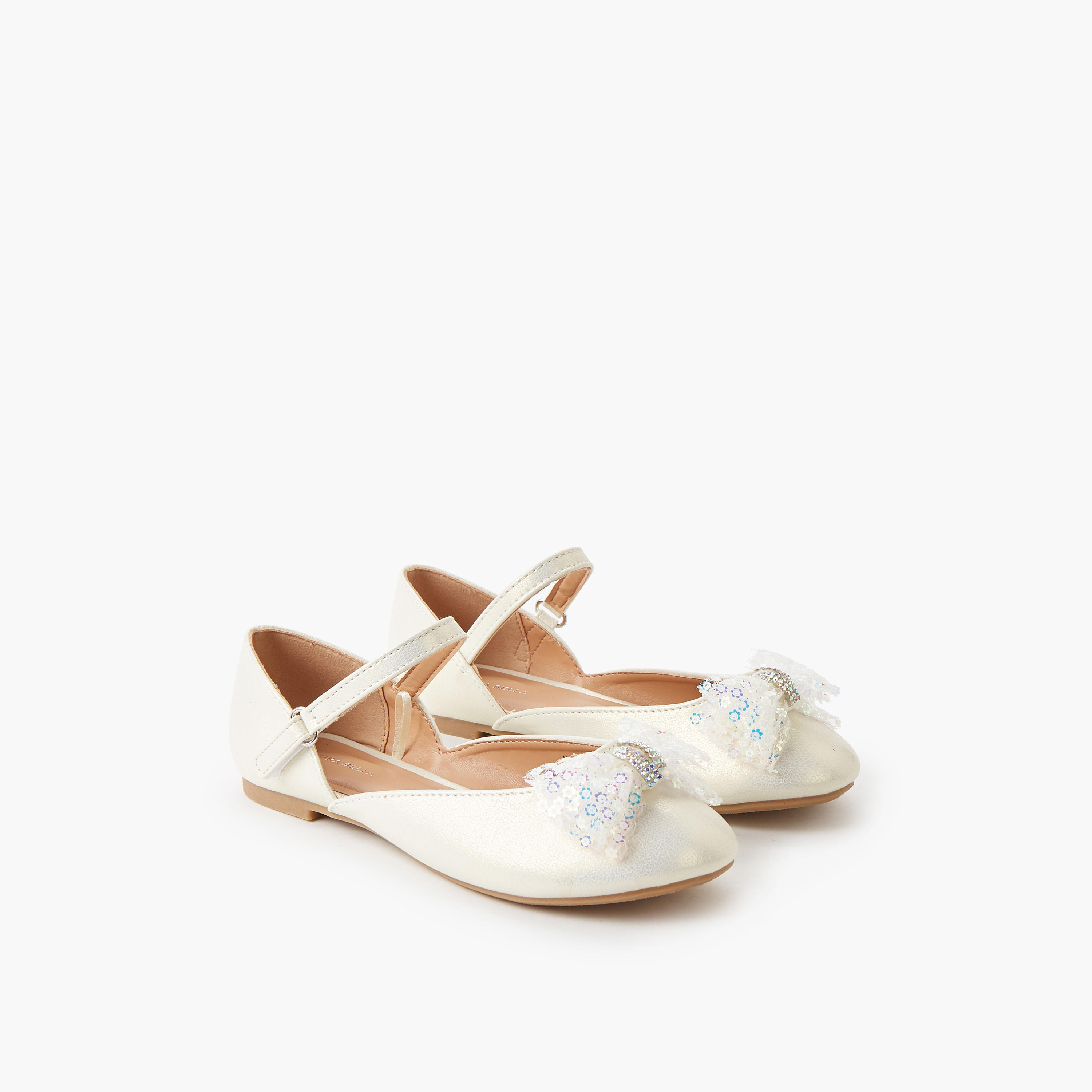 Flora Bella Girls Hook and Loop Ballerina Shoes-girls-shoes-ballerinas-image-1