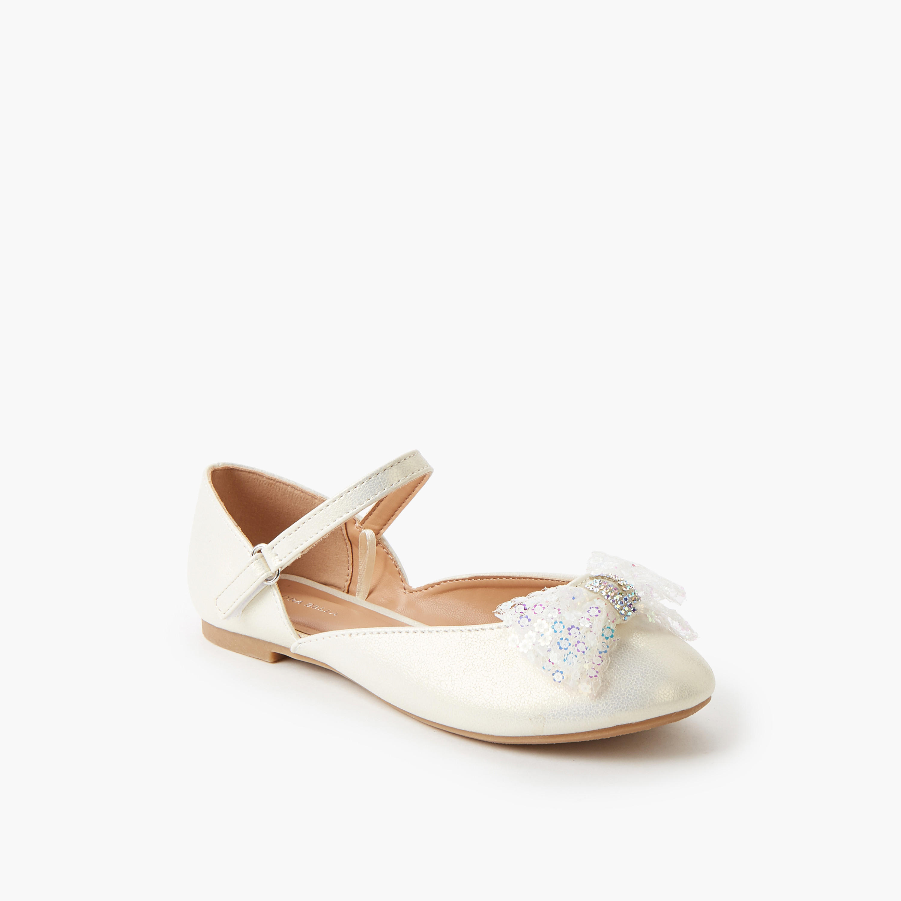 Flora Bella Girls Hook and Loop Ballerina Shoes-girls-shoes-ballerinas-image-2