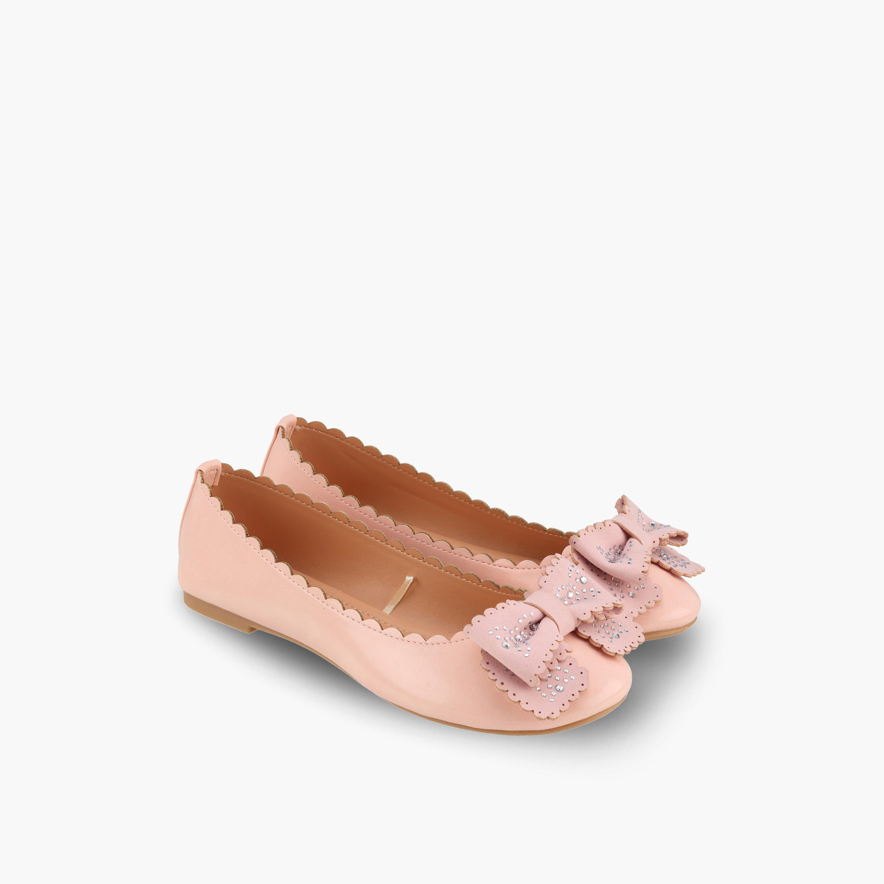 Flora Bella Girls Embellished Bow Ballerina Shoes-girls-shoes-ballerinas-image-1