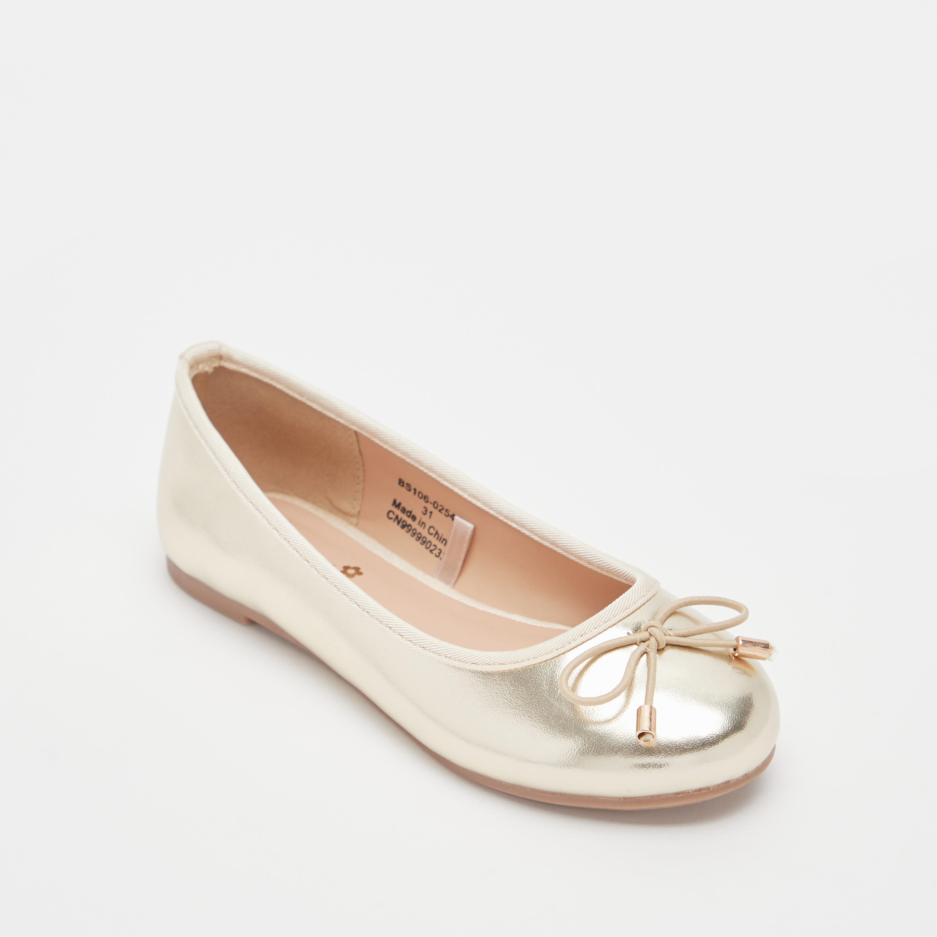 Little Missy Solid Slip-On Round Toe Ballerina Shoes with Cushioning-girls-shoes-ballerinas-image-2