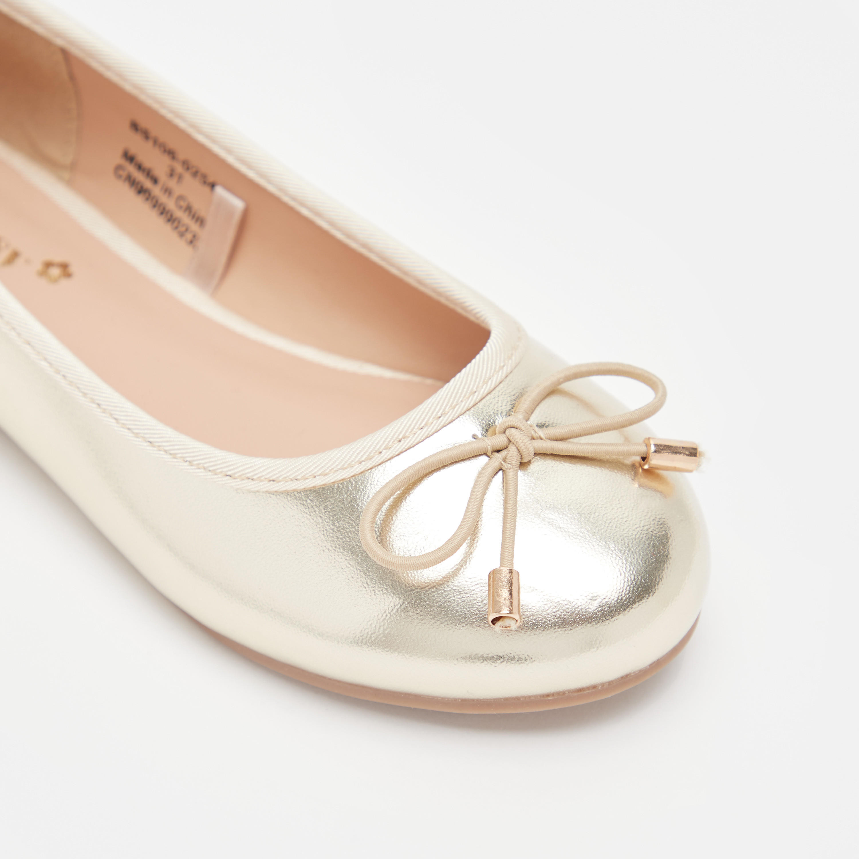 Little Missy Solid Slip-On Round Toe Ballerina Shoes with Cushioning-girls-shoes-ballerinas-image-4