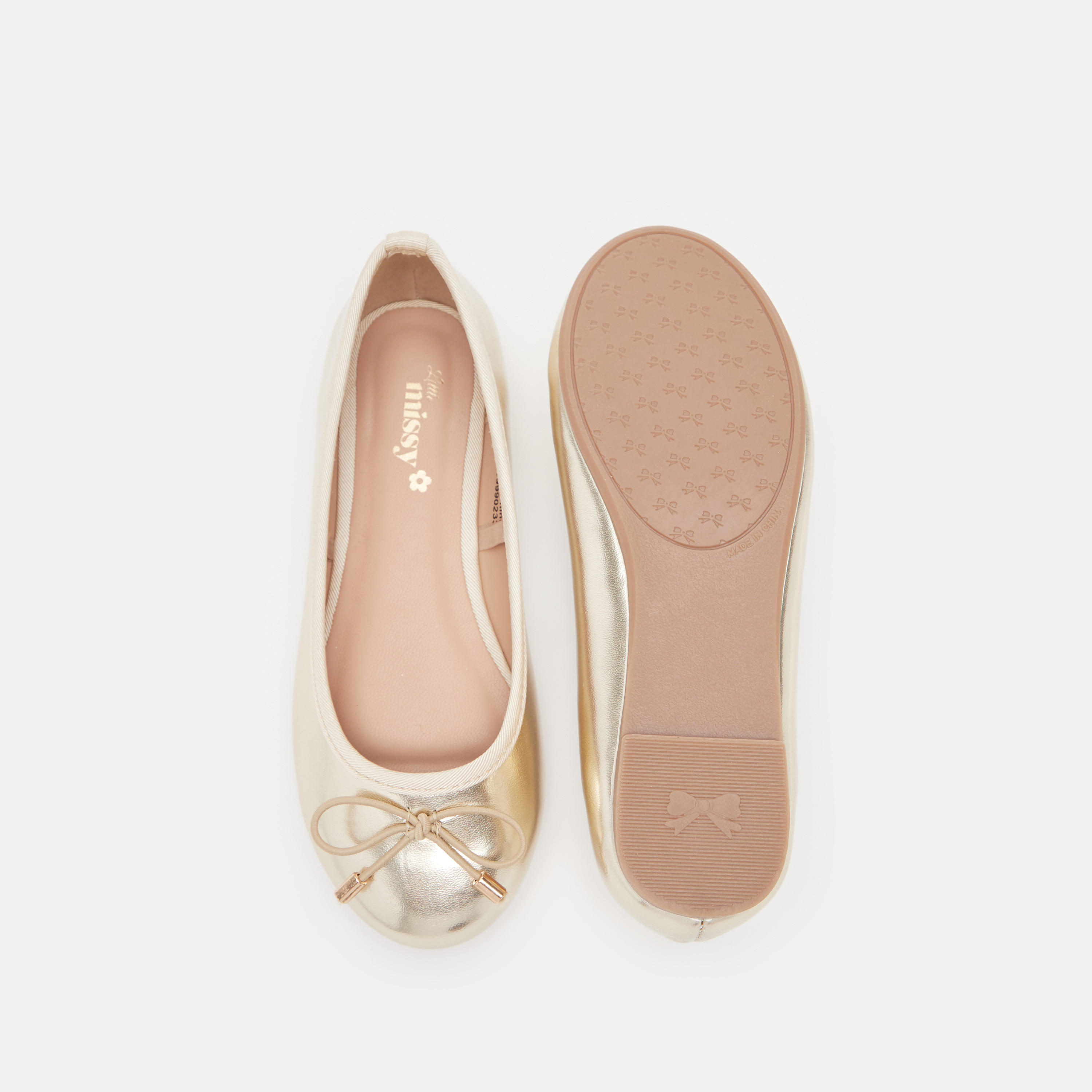 Little Missy Solid Slip-On Round Toe Ballerina Shoes with Cushioning-girls-shoes-ballerinas-image-5
