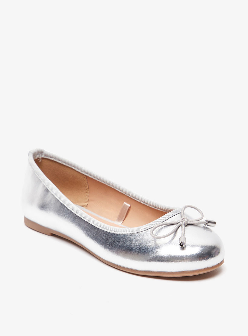Little Missy Solid Slip-On Round Toe Ballerina Shoes with Cushioning-girls-shoes-ballerinas-image-1