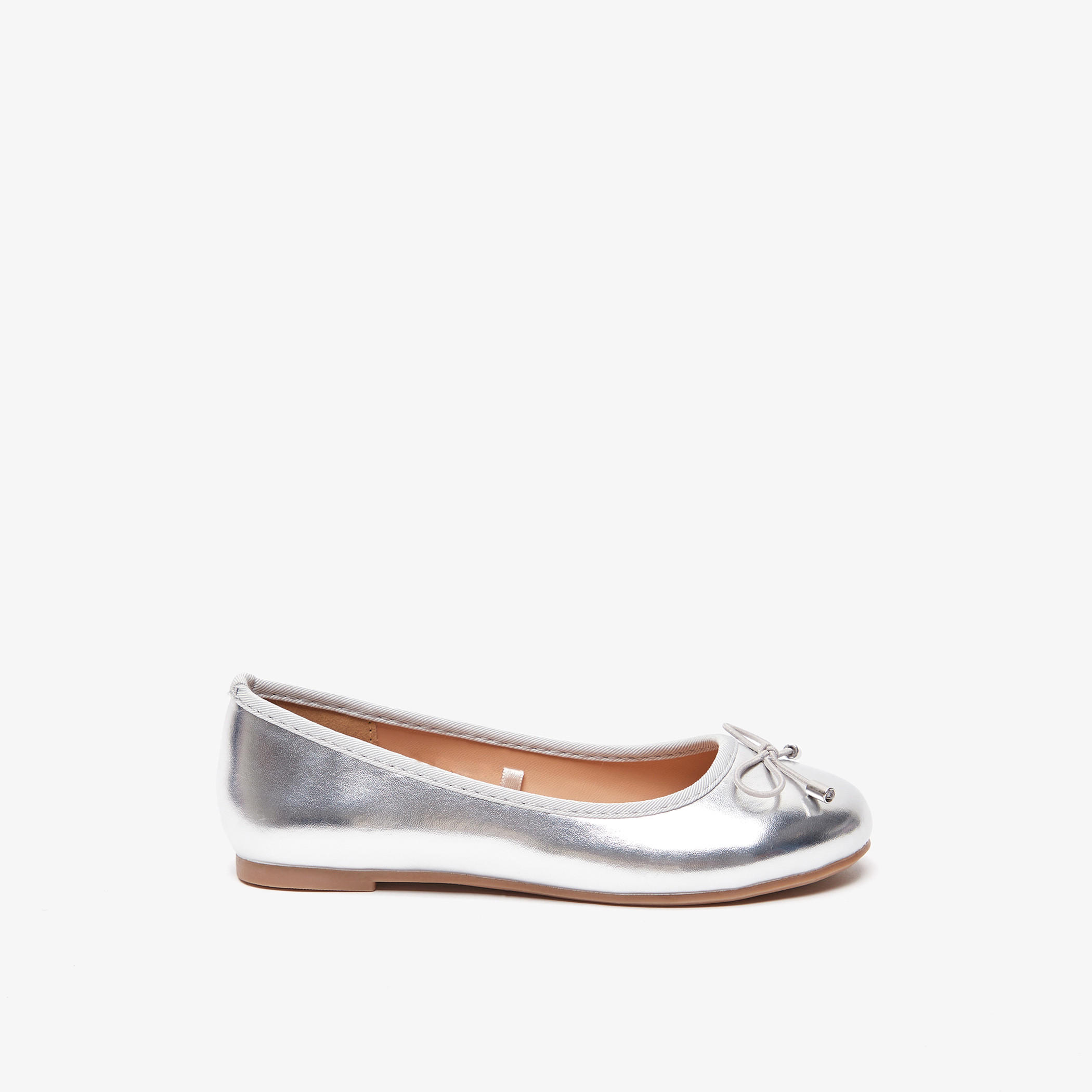 Little Missy Solid Slip-On Round Toe Ballerina Shoes with Cushioning-girls-shoes-ballerinas-image-2
