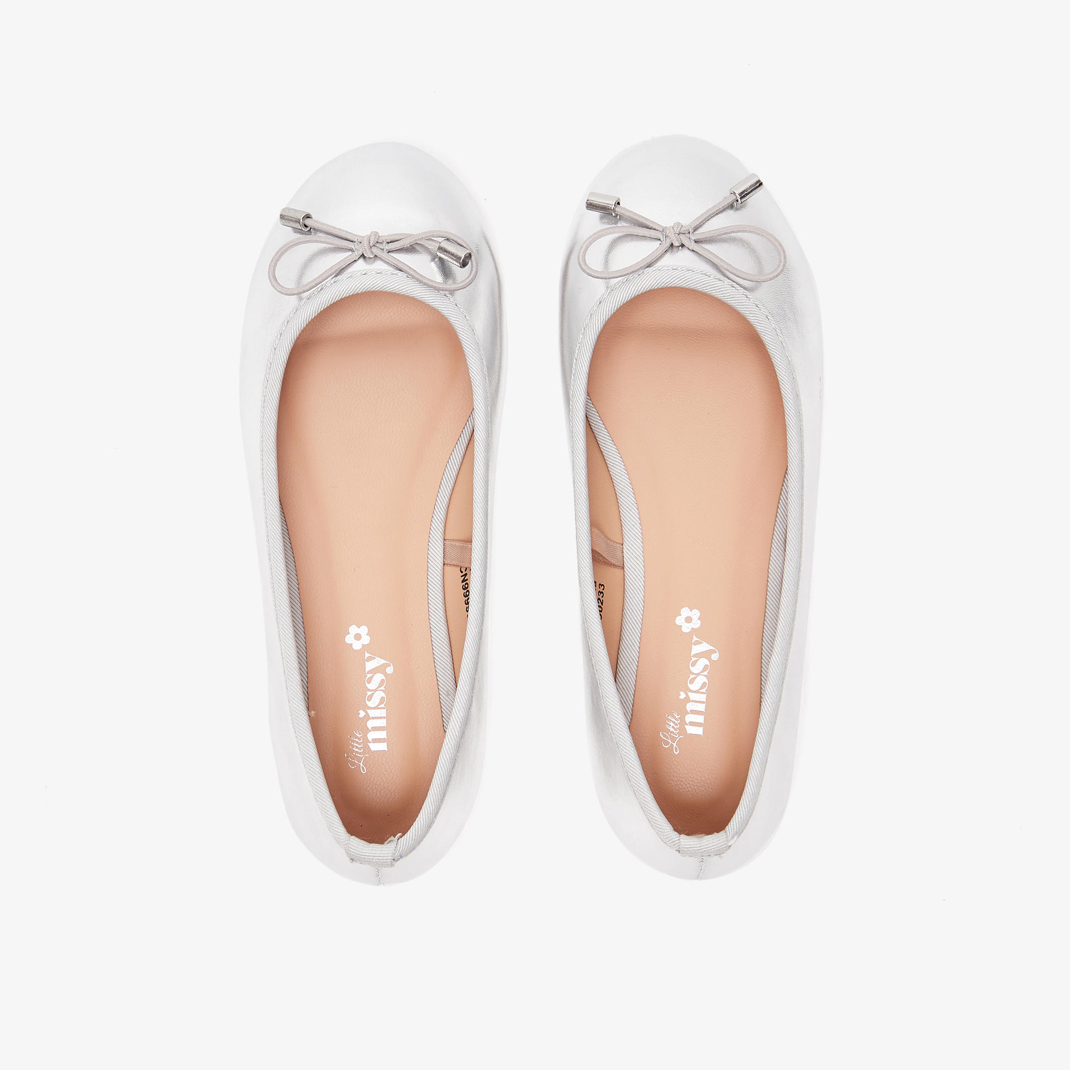 Little Missy Solid Slip-On Round Toe Ballerina Shoes with Cushioning-girls-shoes-ballerinas-image-5
