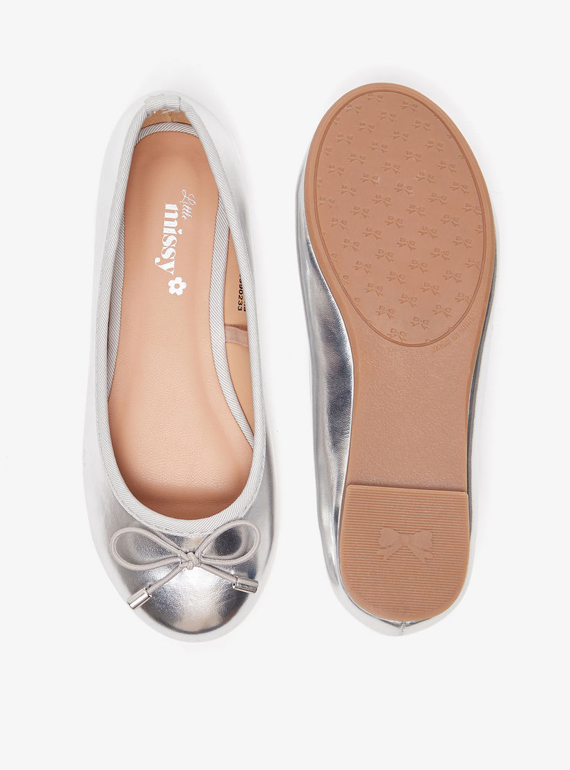 Little Missy Solid Slip-On Round Toe Ballerina Shoes with Cushioning-girls-shoes-ballerinas-image-6