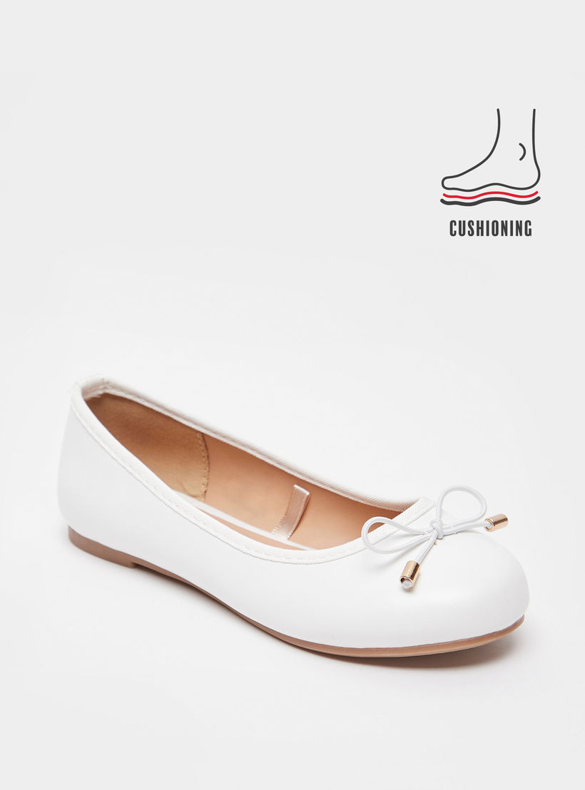 Little Missy Solid Slip-On Round Toe Ballerina Shoes with Cushioning-girls-shoes-ballerinas-image-1