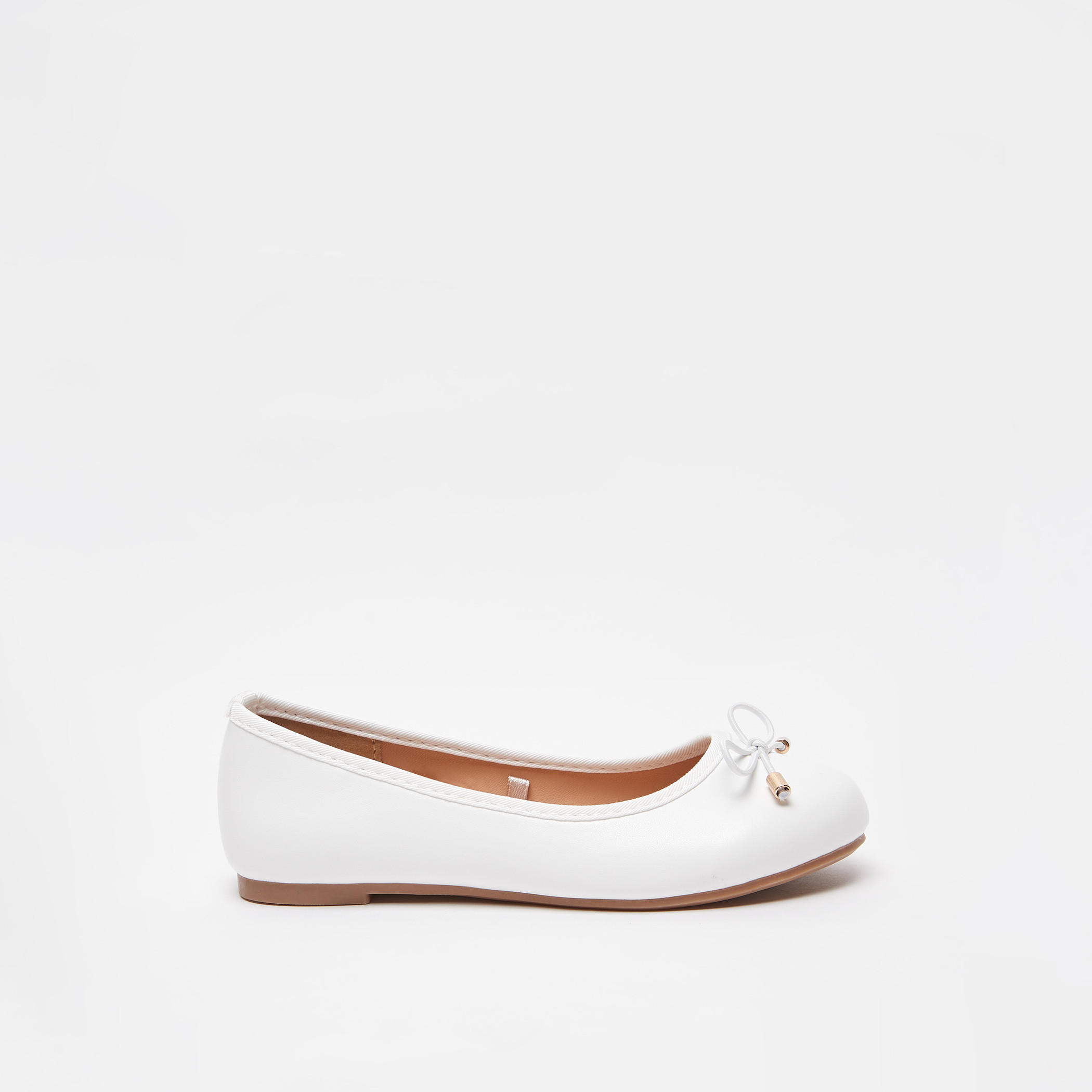 Little Missy Solid Slip-On Round Toe Ballerina Shoes with Cushioning-girls-shoes-ballerinas-image-3