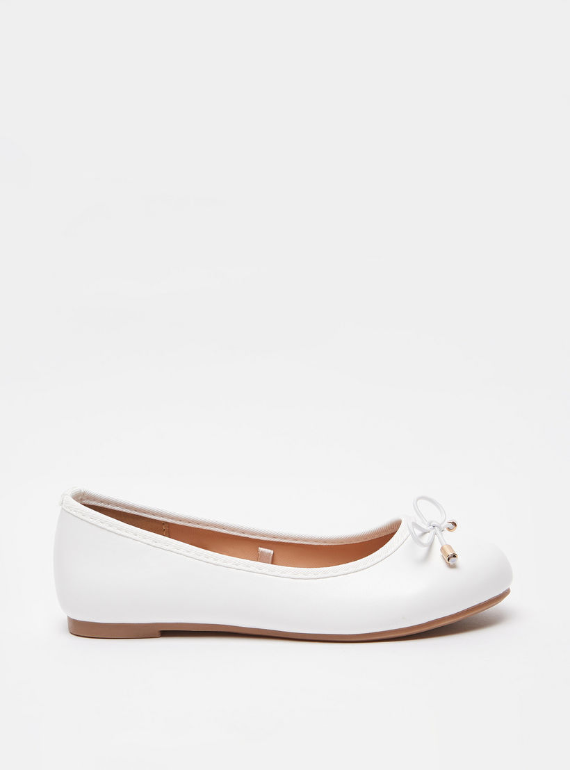 Little Missy Solid Slip-On Round Toe Ballerina Shoes with Cushioning-girls-shoes-ballerinas-image-3