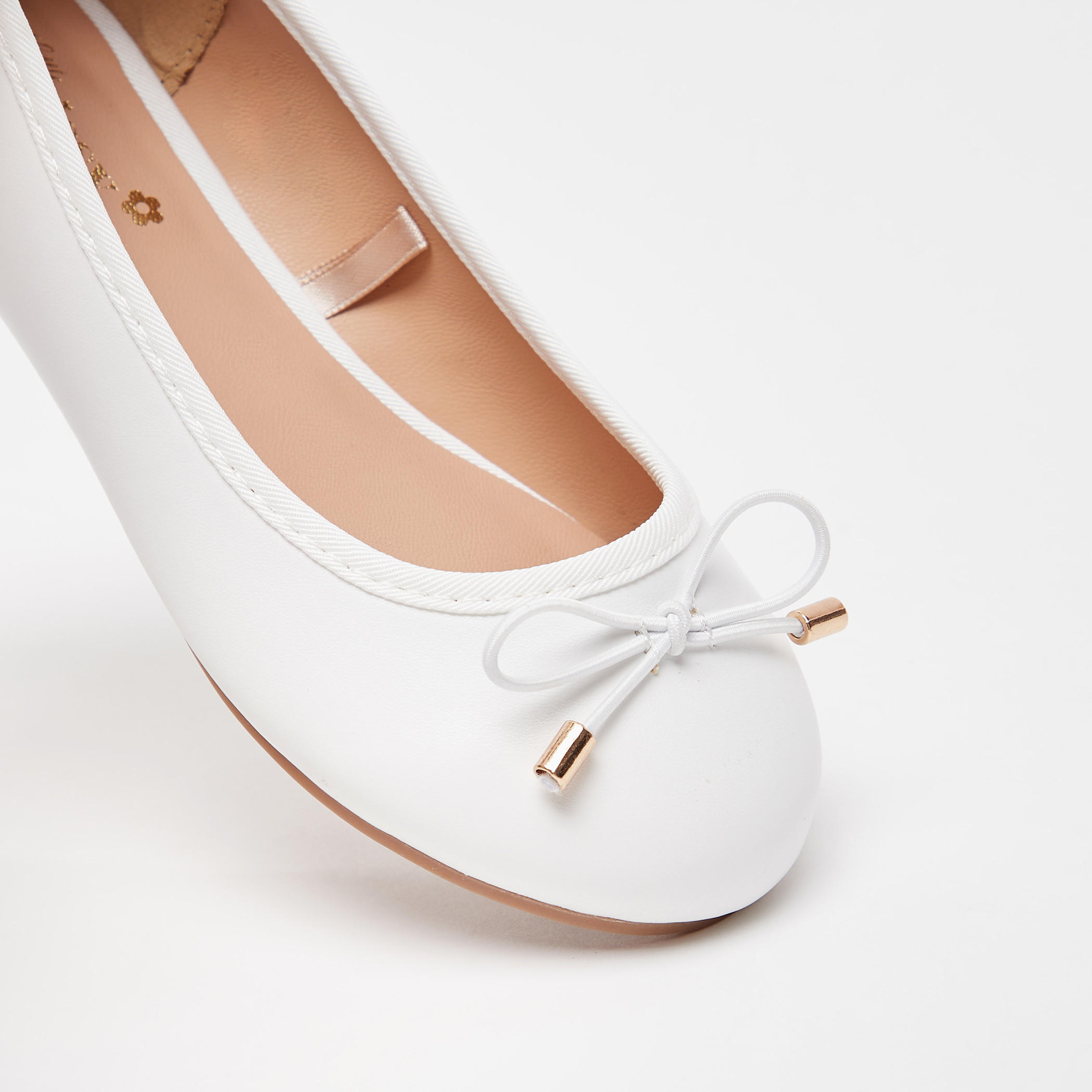 Little Missy Solid Slip-On Round Toe Ballerina Shoes with Cushioning-girls-shoes-ballerinas-image-4