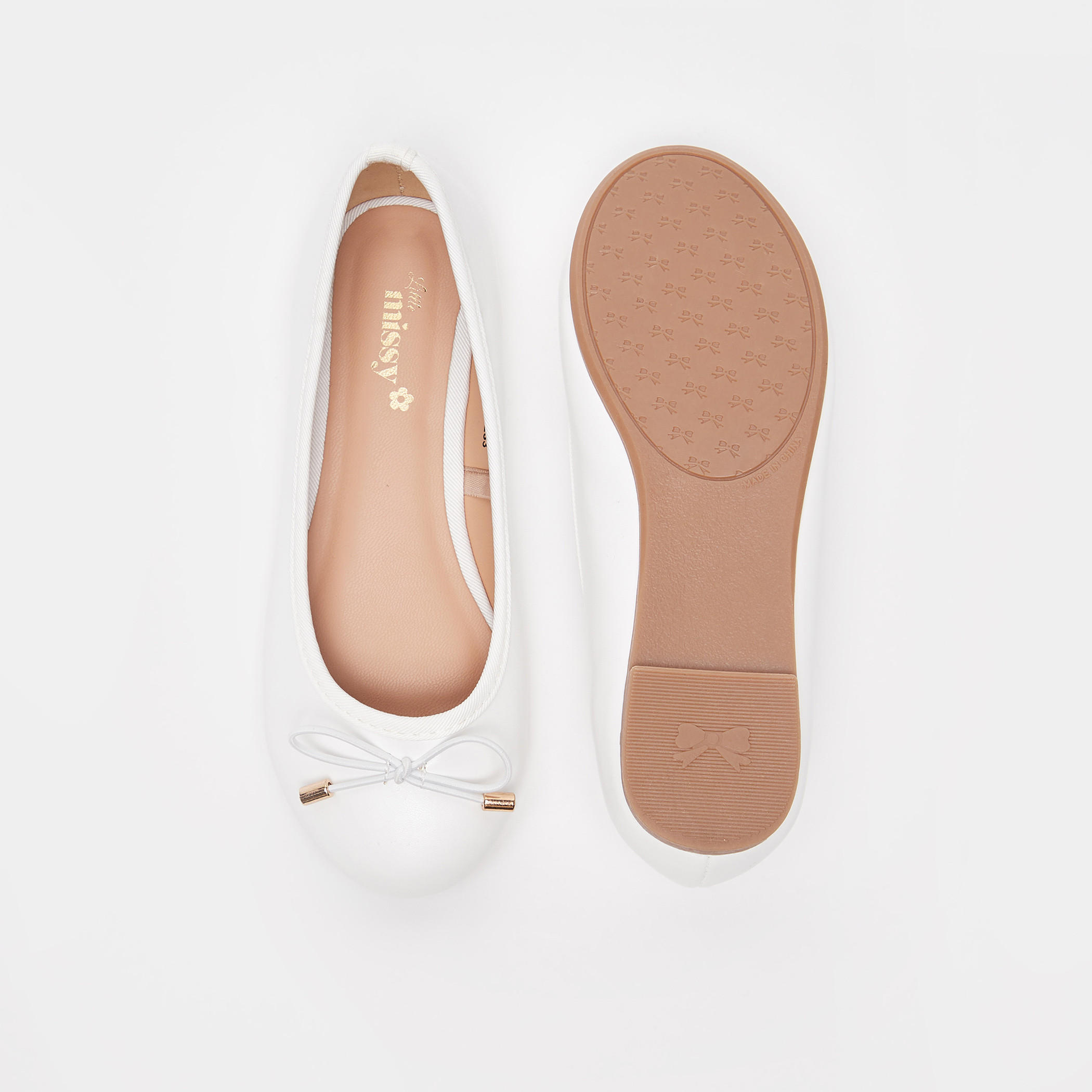 Little Missy Solid Slip-On Round Toe Ballerina Shoes with Cushioning-girls-shoes-ballerinas-image-6