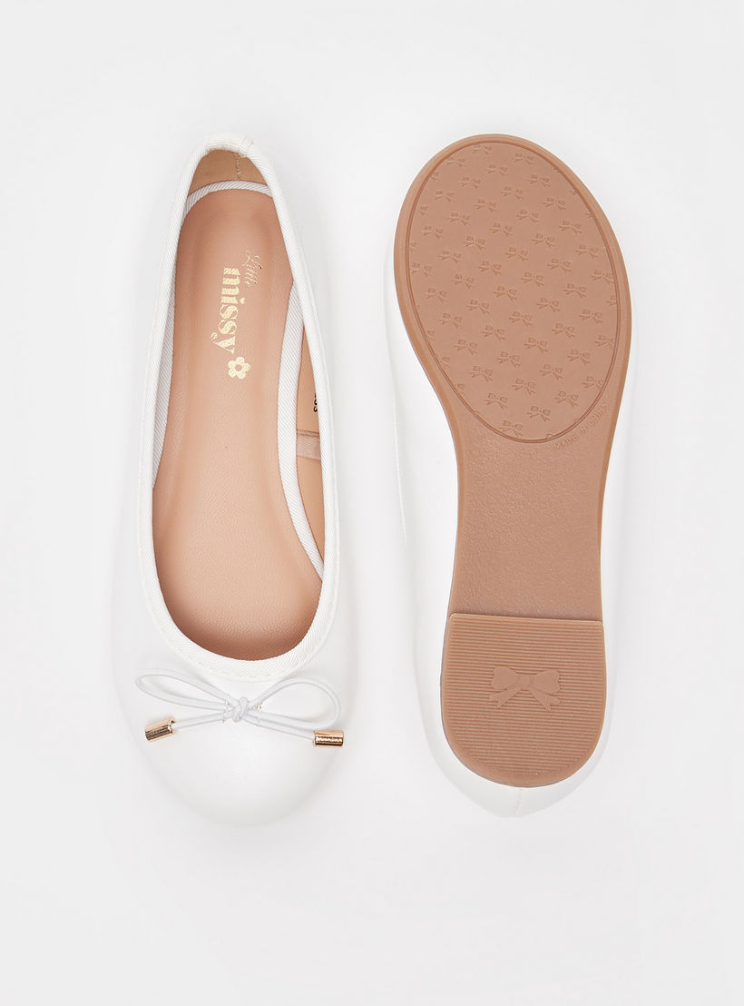 Little Missy Solid Slip-On Round Toe Ballerina Shoes with Cushioning-girls-shoes-ballerinas-image-6