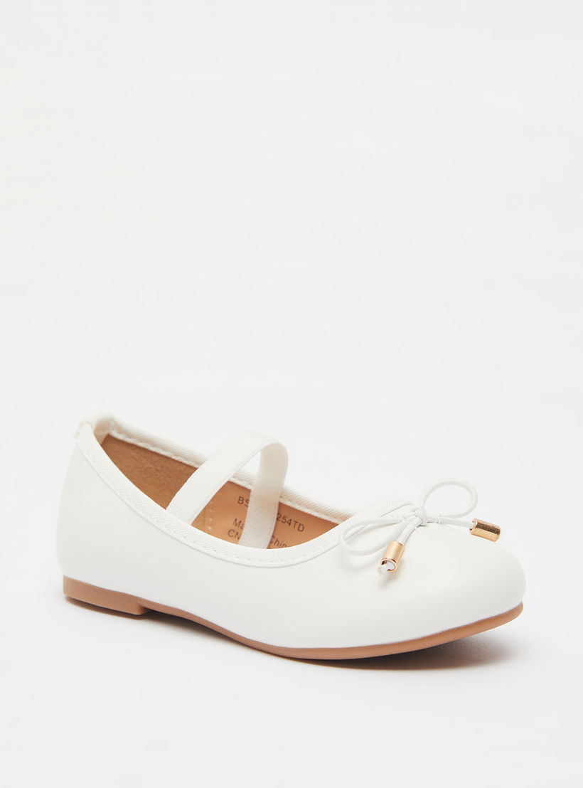 Juniors Round Toe Ballerina Shoes with Cushioning-girls-shoes-ballerinas-image-1