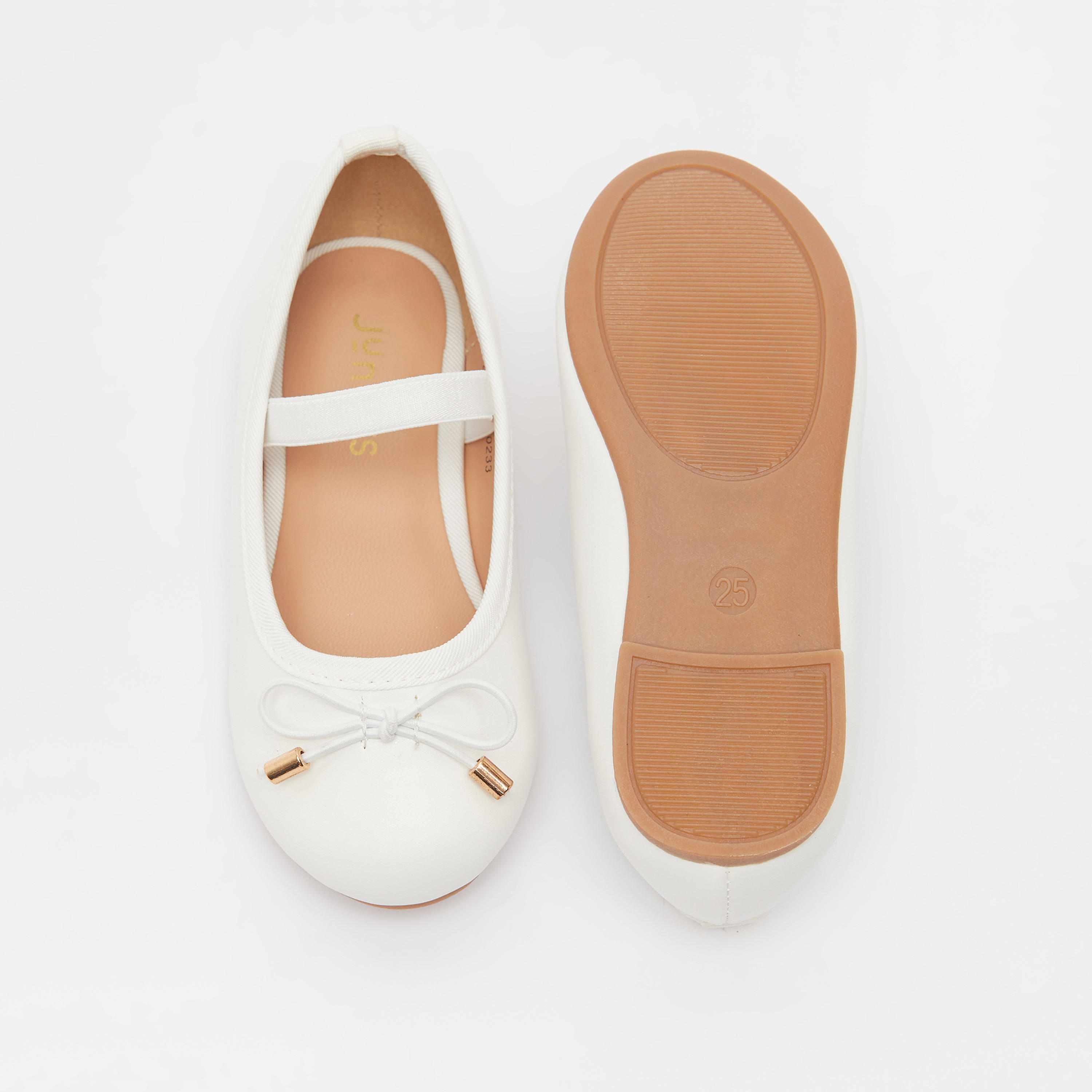 Juniors Round Toe Ballerina Shoes with Cushioning-girls-shoes-ballerinas-image-4