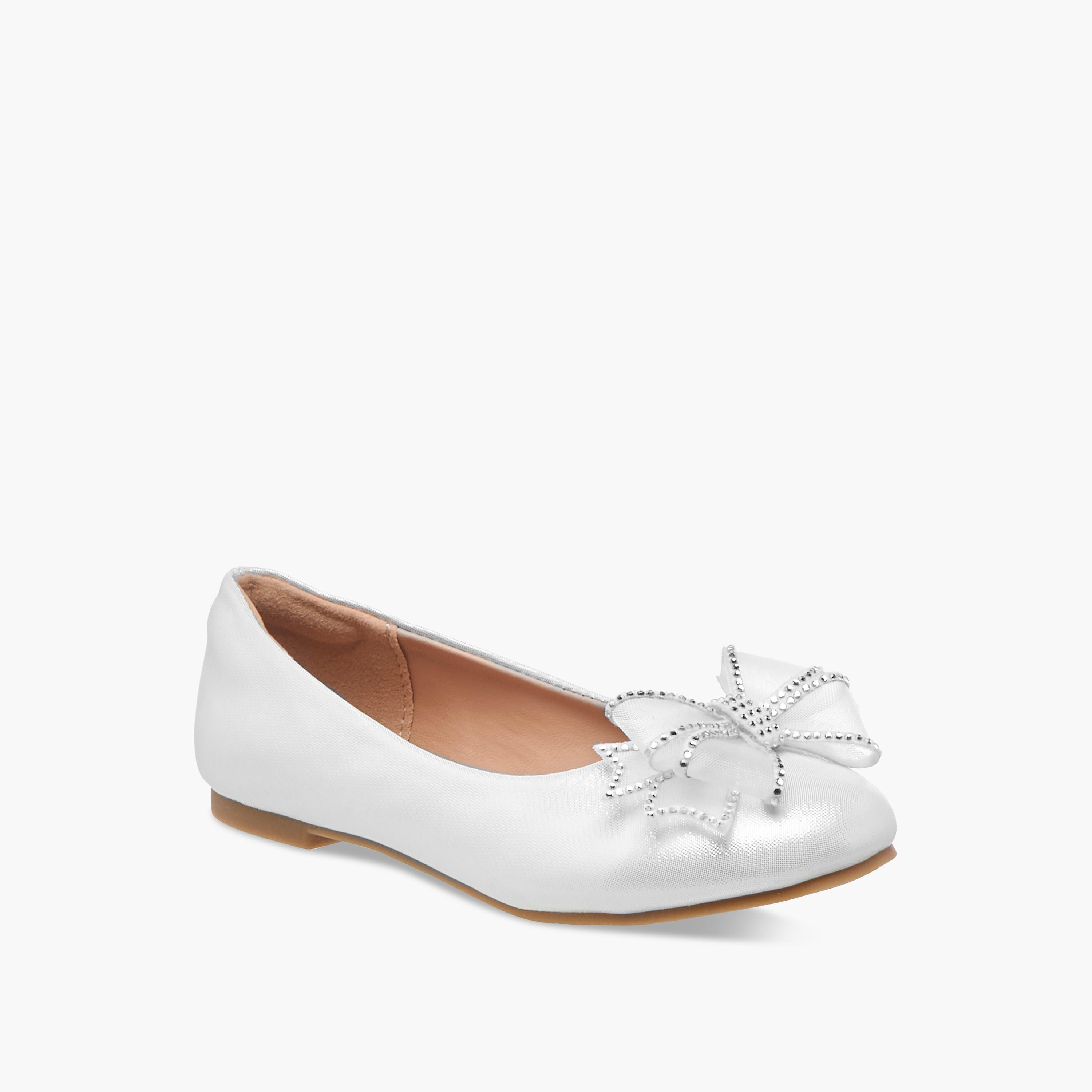 حذاء باليرينا سهل الارتداء ومزين بفوينكة للبنات من جونيورز-girls-shoes-ballerinas-image-2