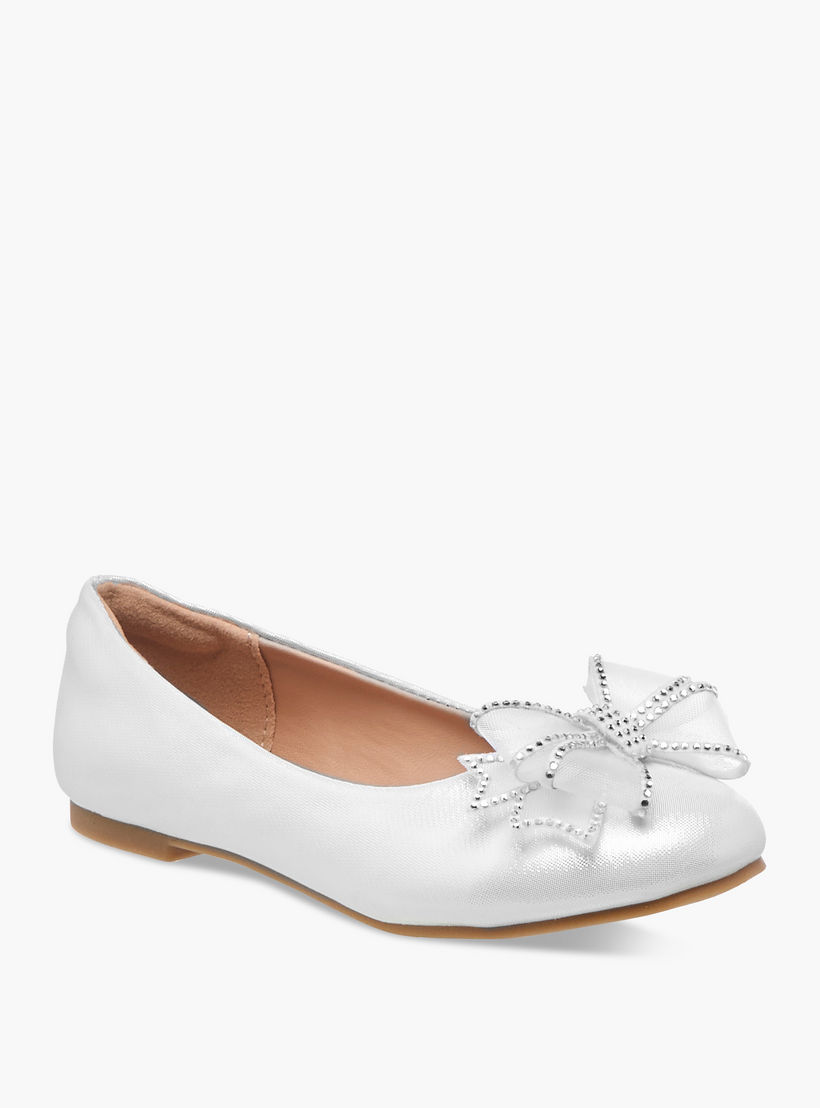 حذاء باليرينا سهل الارتداء ومزين بفوينكة للبنات من جونيورز-girls-shoes-ballerinas-image-2