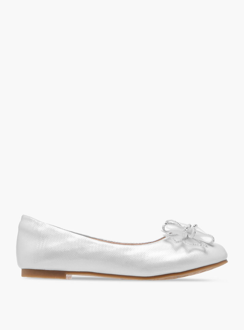 حذاء باليرينا سهل الارتداء ومزين بفوينكة للبنات من جونيورز-girls-shoes-ballerinas-image-3