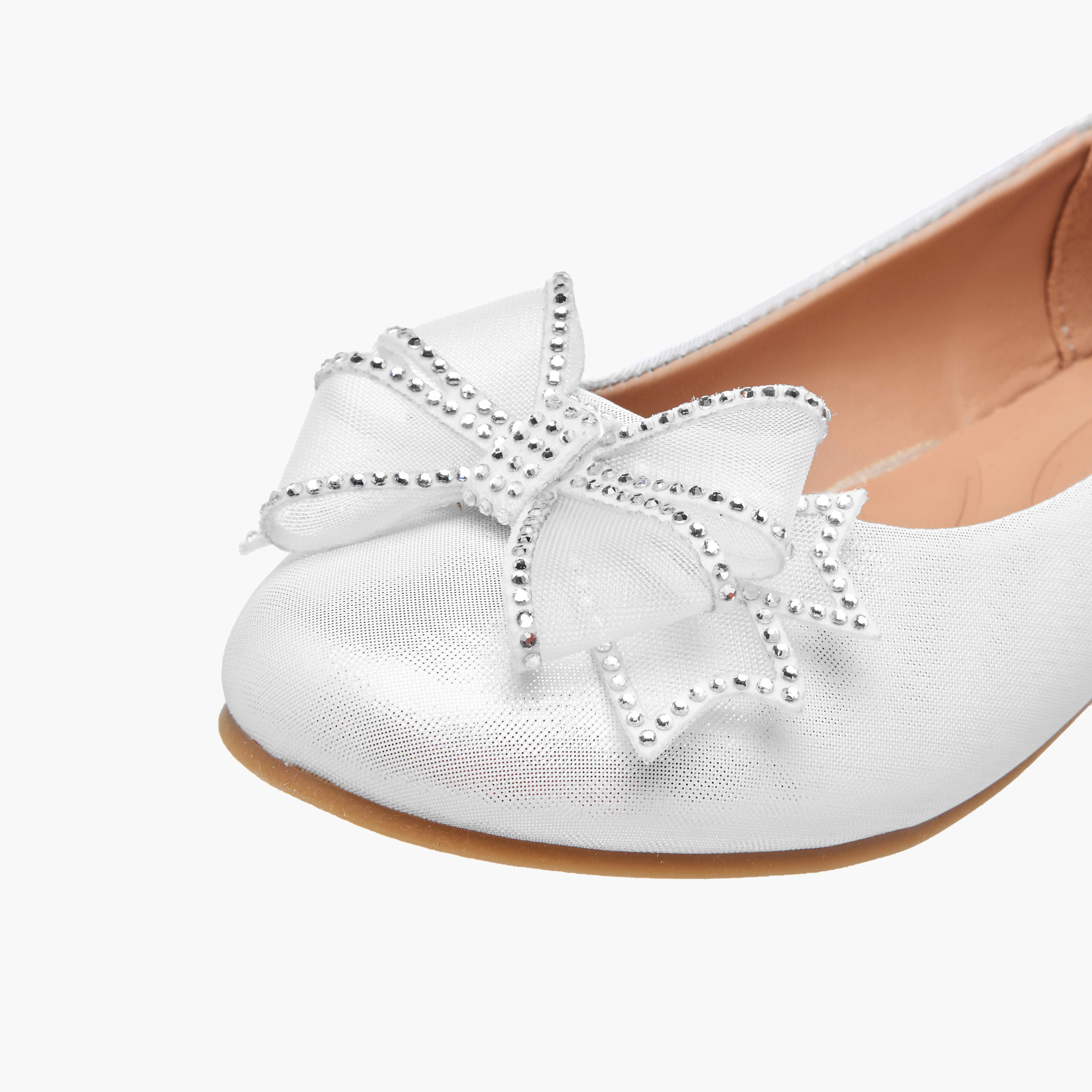 حذاء باليرينا سهل الارتداء ومزين بفوينكة للبنات من جونيورز-girls-shoes-ballerinas-image-6