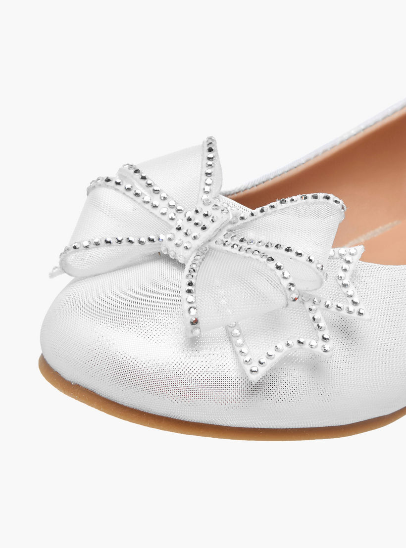 حذاء باليرينا سهل الارتداء ومزين بفوينكة للبنات من جونيورز-girls-shoes-ballerinas-image-6