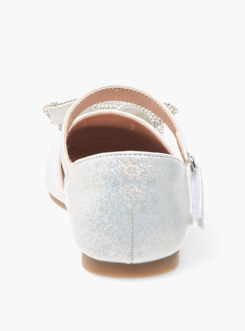 حذاء باليرينا بفيونكة مزينة وشريط إغلاق لاصق من ليتل ميسي-girls-shoes-ballerinas-image-5