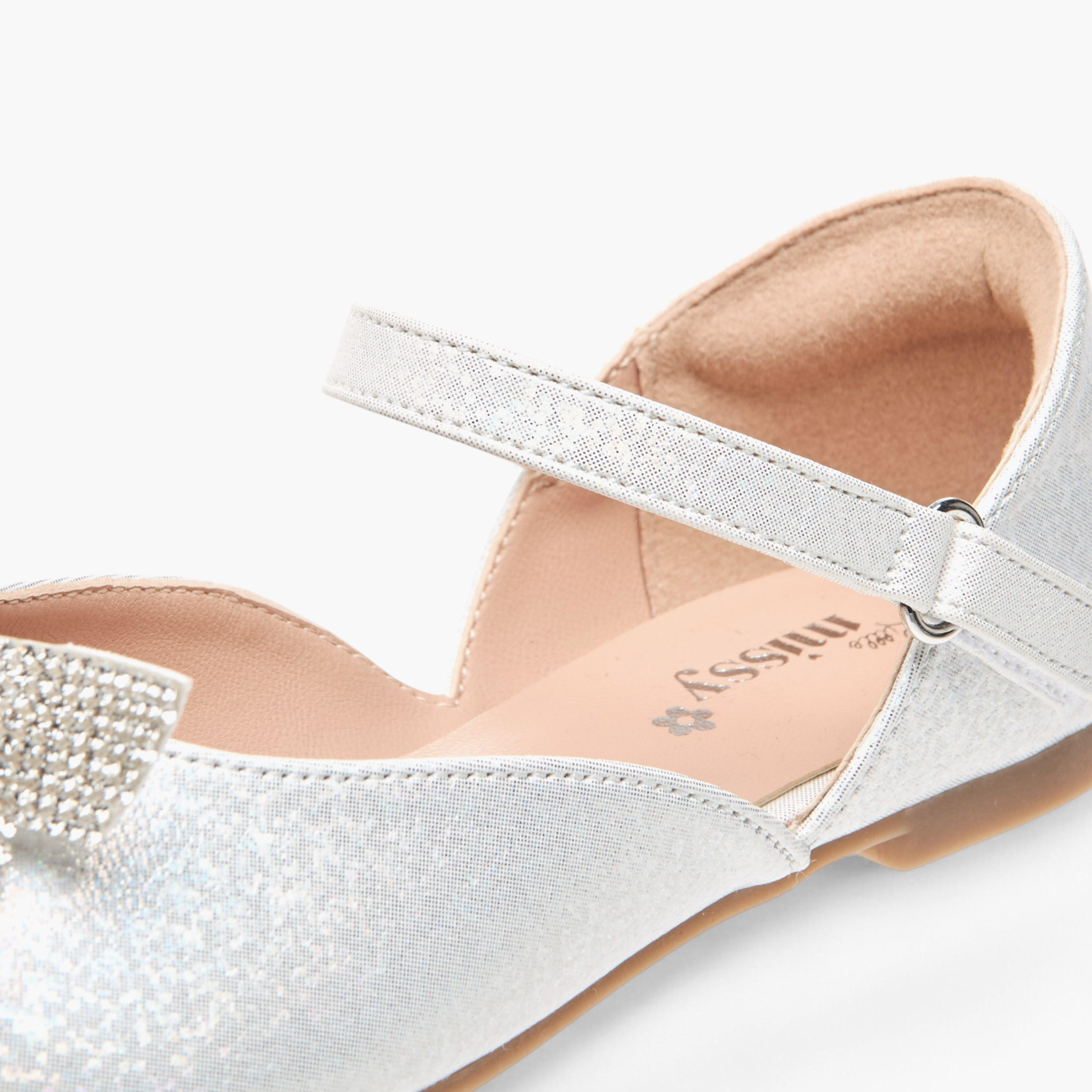حذاء باليرينا بفيونكة مزينة وشريط إغلاق لاصق من ليتل ميسي-girls-shoes-ballerinas-image-6