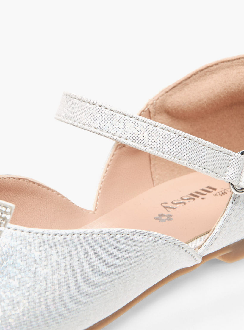 حذاء باليرينا بفيونكة مزينة وشريط إغلاق لاصق من ليتل ميسي-girls-shoes-ballerinas-image-6